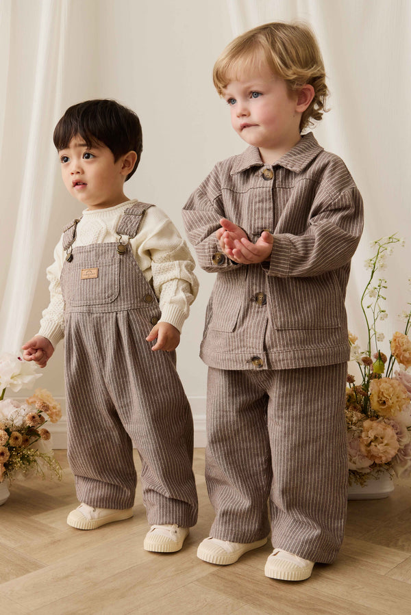 Abel Broek - Mini Pinstripe Cassava / Iroko