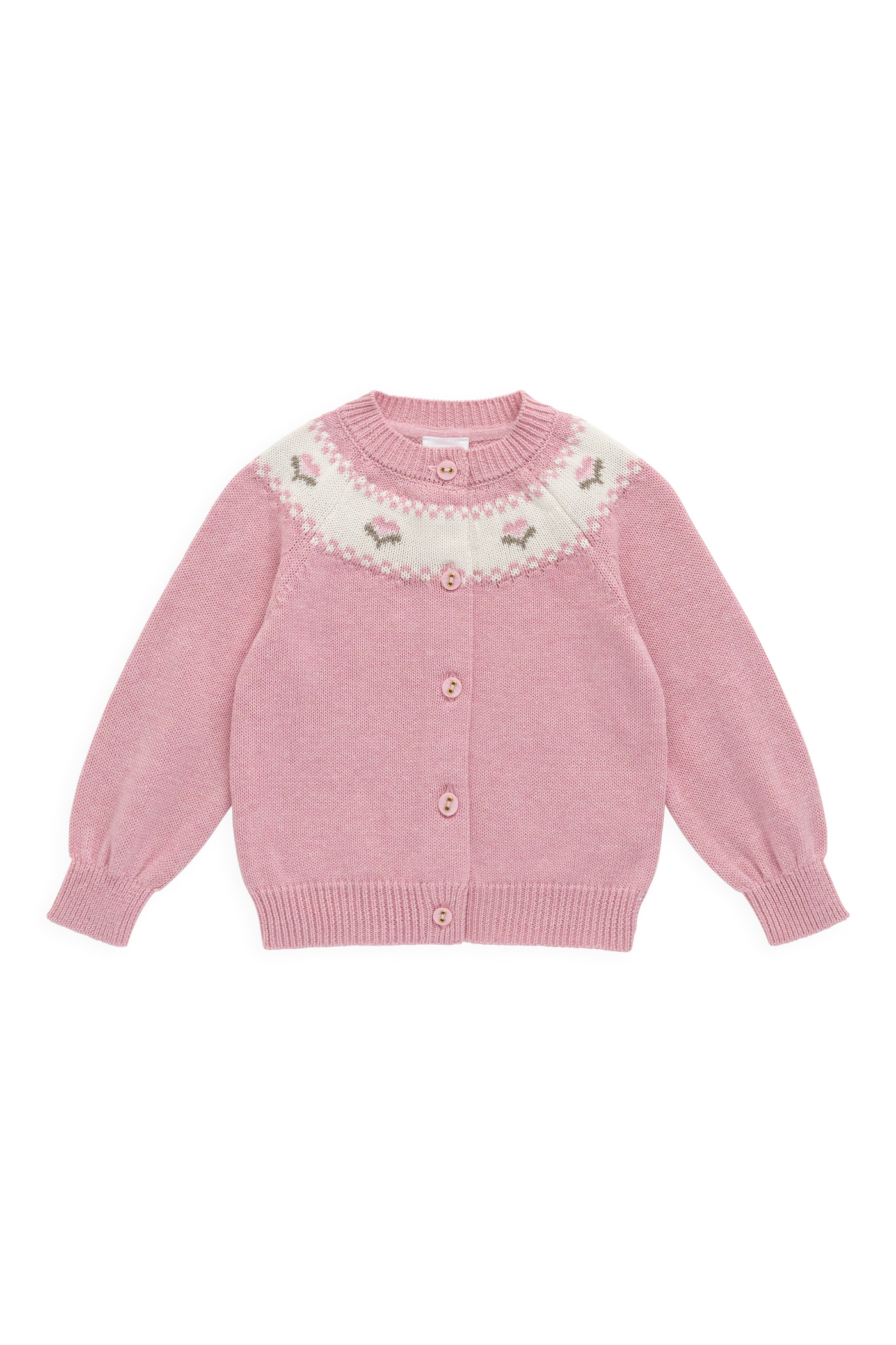 Annette Vest - Annette Jacquard - Pink Flutter Marle