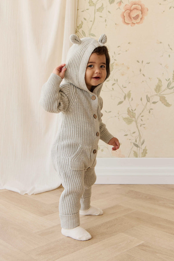 Bear Gebreid Pakje - Light Grey Marle