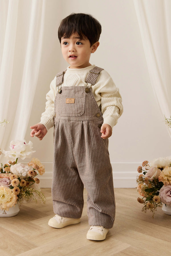 Blair Tuinbroek - Mini Pinstripe Cassava / Iroko