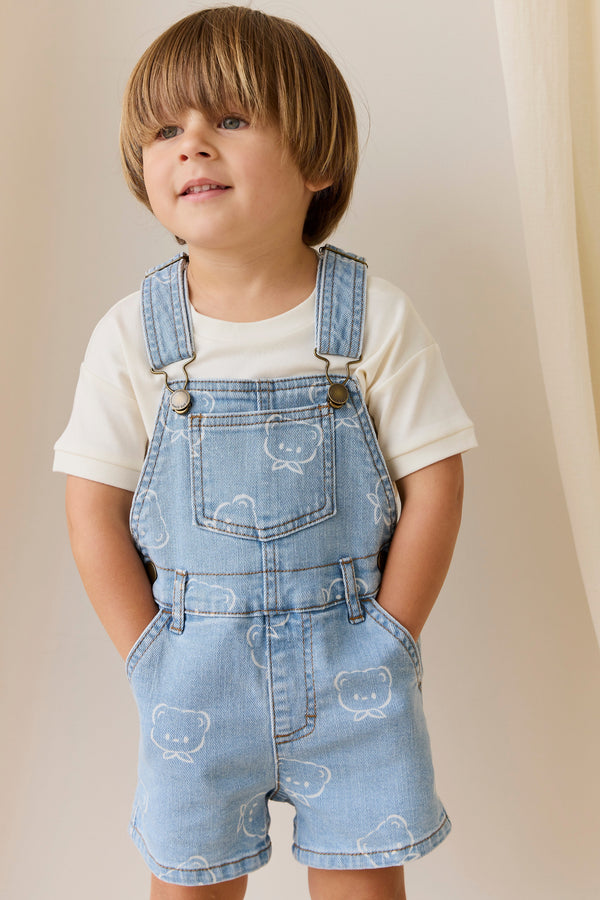 Fenix Korte Tuinbroek - Bowie Bear Denim