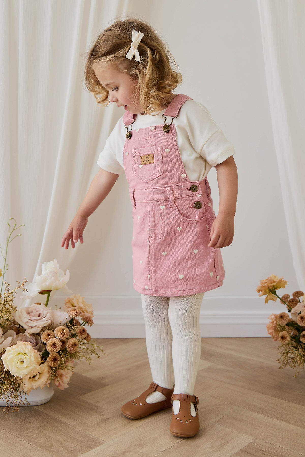 Classic Tuinjurkje - Petite Heart Rose - Arlina kinderkleding