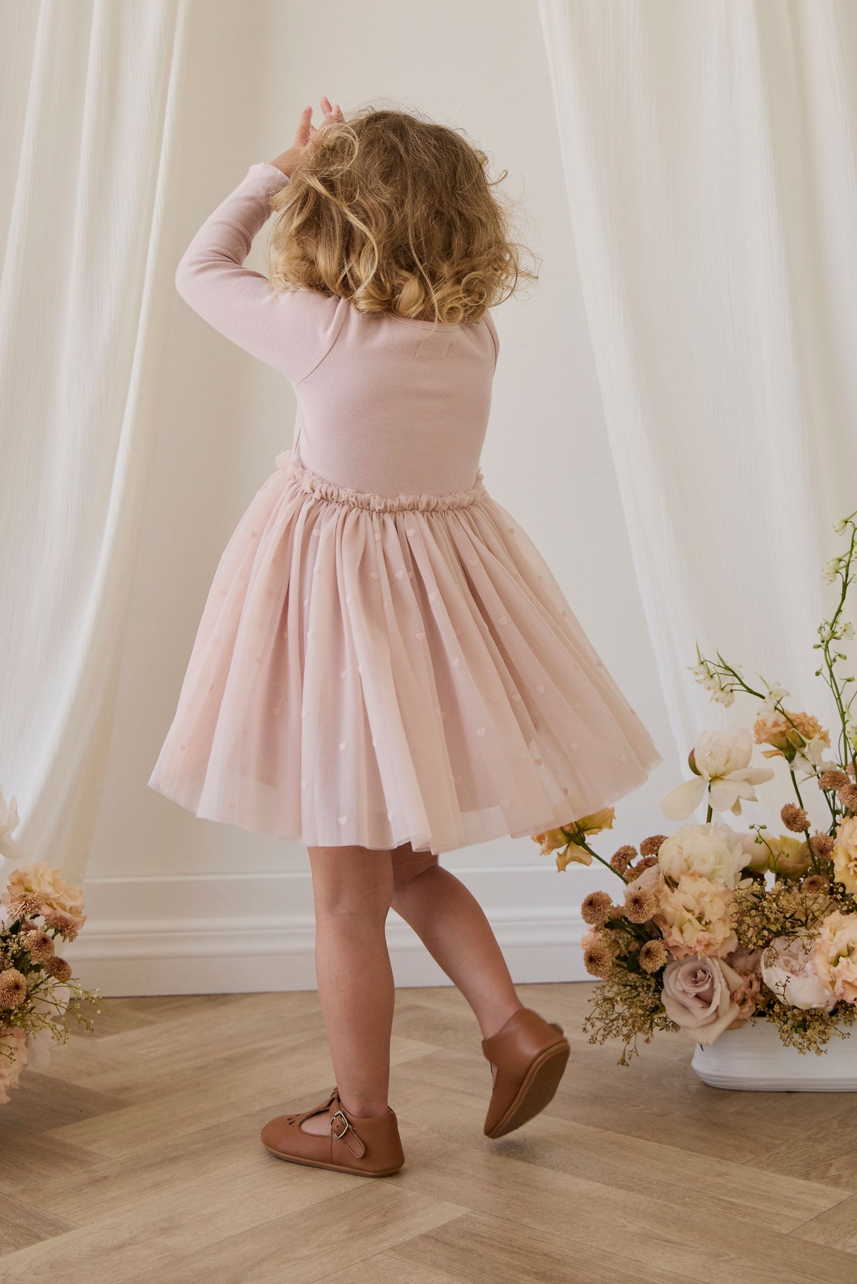 Anna Tule Jurkje - Petite Heart Rosie - Arlina kinderkleding
