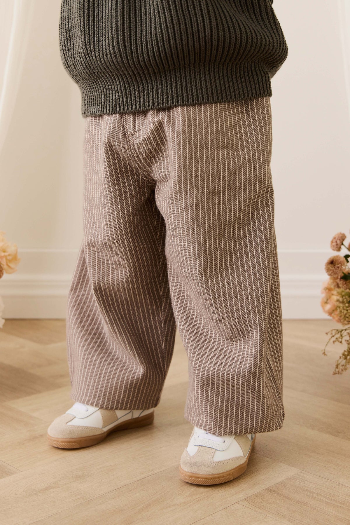 Abel Broek - Mini Pinstripe Cassava / Iroko - Arlina kinderkleding