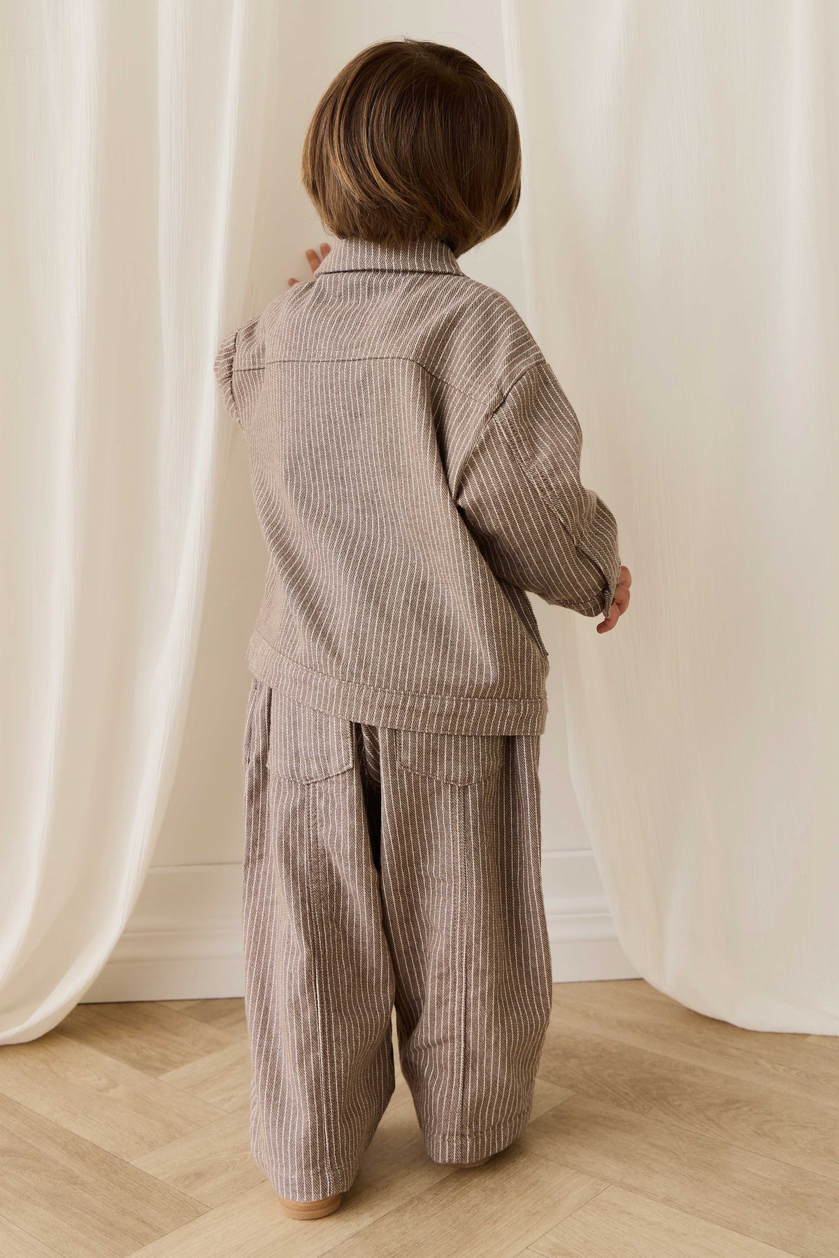 Abel Broek - Mini Pinstripe Cassava / Iroko - Arlina kinderkleding