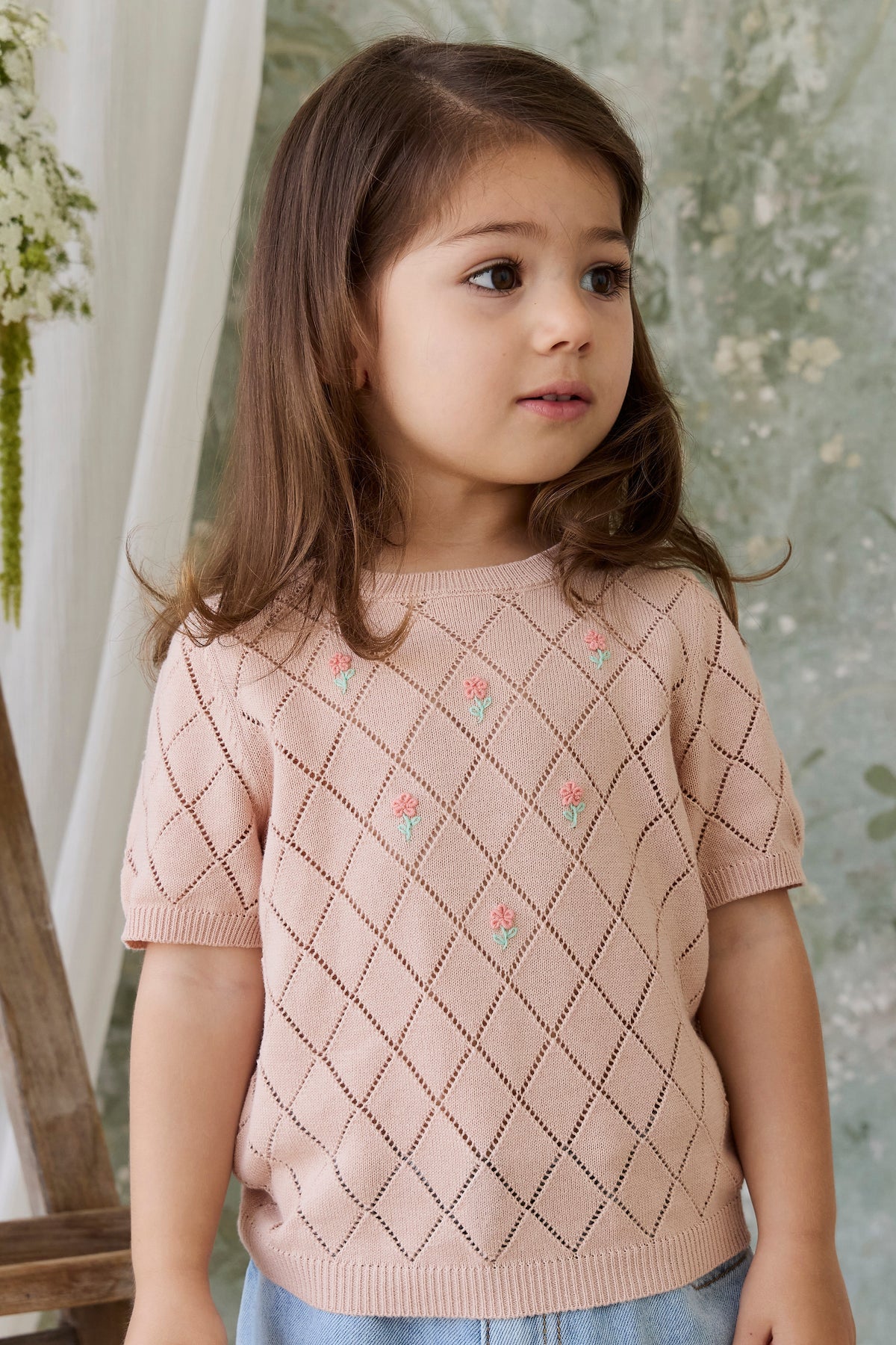 Alexandra Top - Rose Mist Alexandra Flower - Arlina kinderkleding - hoofdfoto