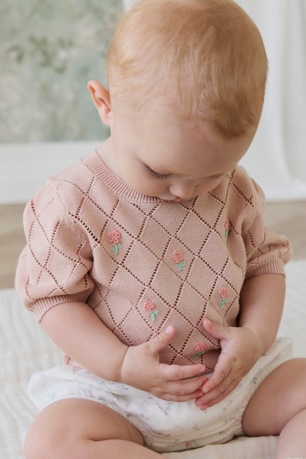 Alexandra Top - Rose Mist Alexandra Flower - Arlina kinderkleding
