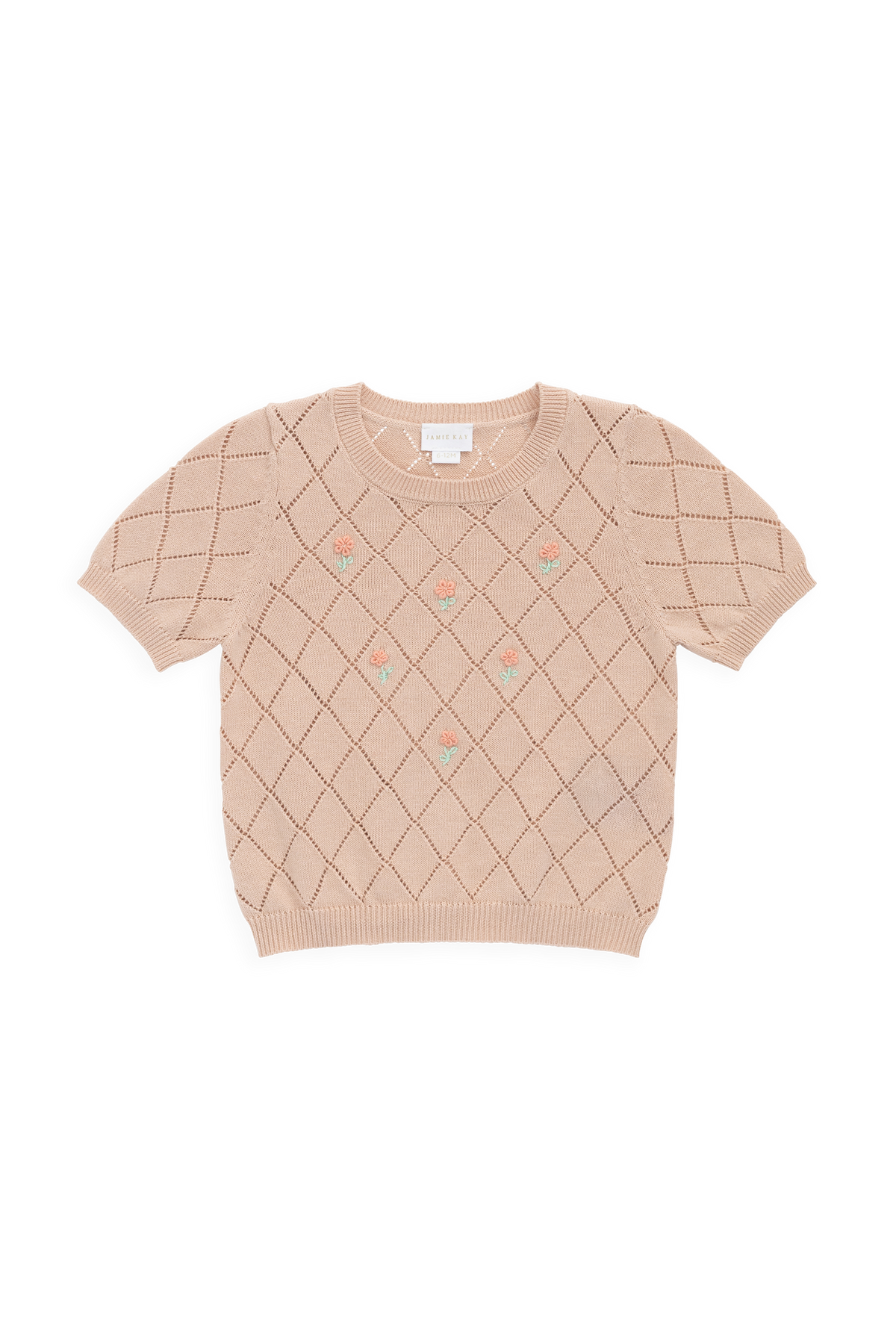 Alexandra Top - Rose Mist Alexandra Flower - Arlina kinderkleding - detail