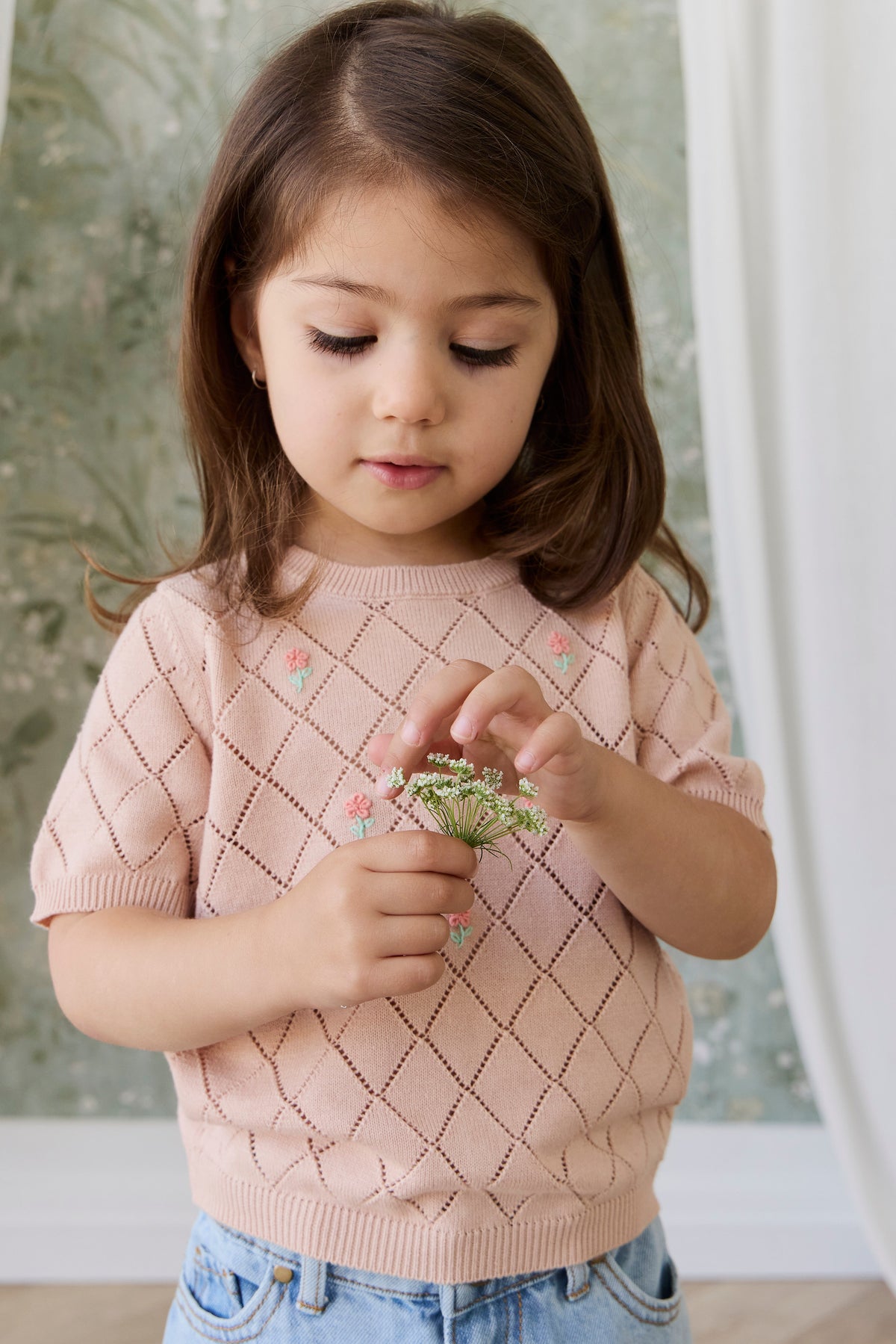 Alexandra Top - Rose Mist Alexandra Flower - Arlina kinderkleding