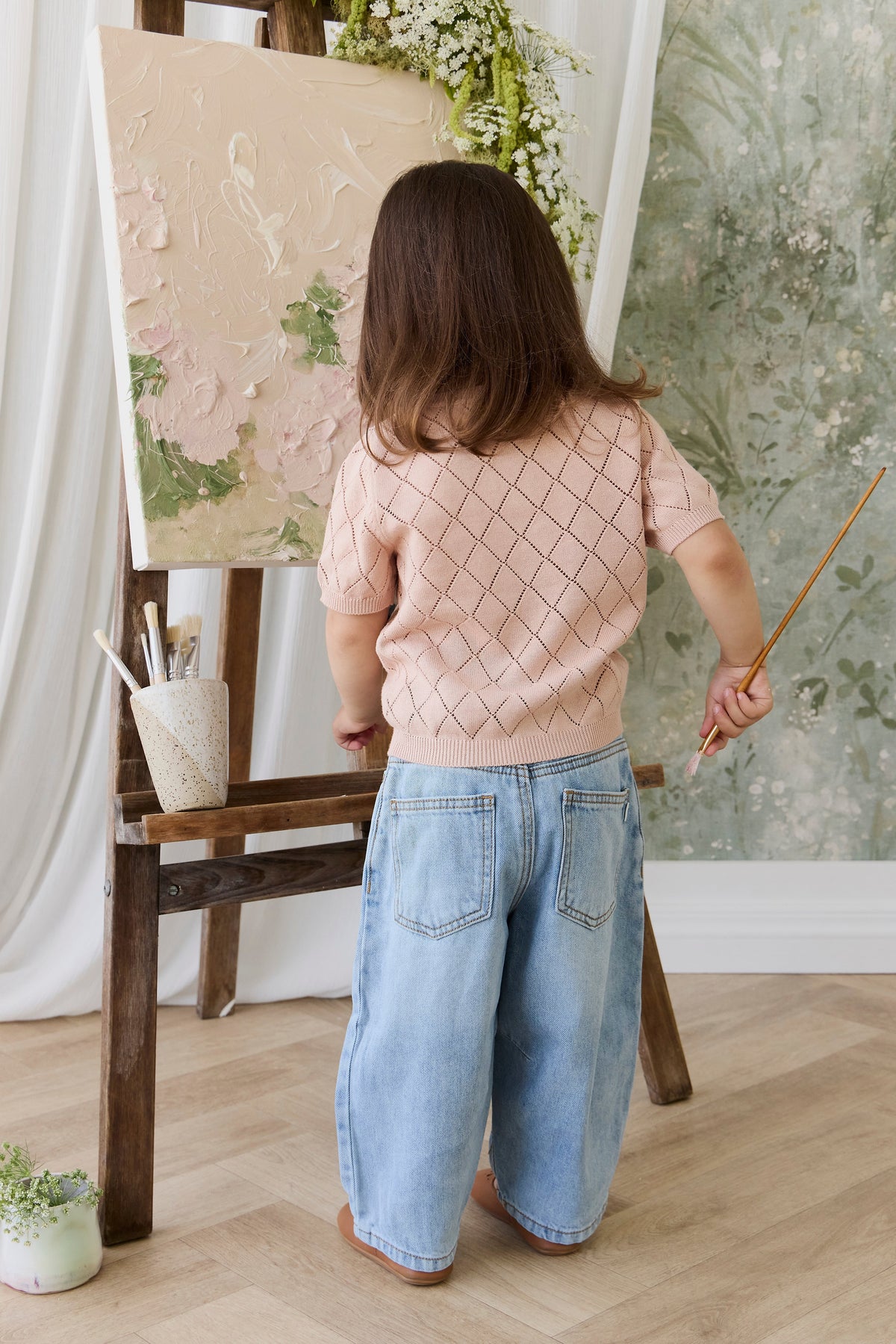 Alexandra Top - Rose Mist Alexandra Flower - Arlina kinderkleding