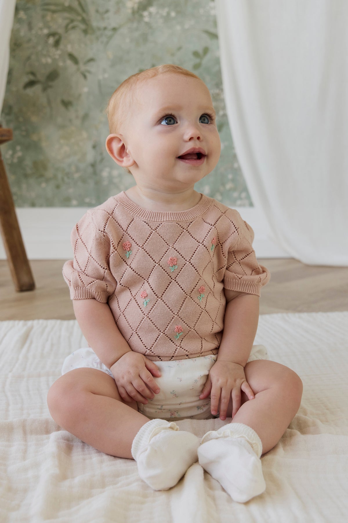 Alexandra Top - Rose Mist Alexandra Flower - Arlina kinderkleding