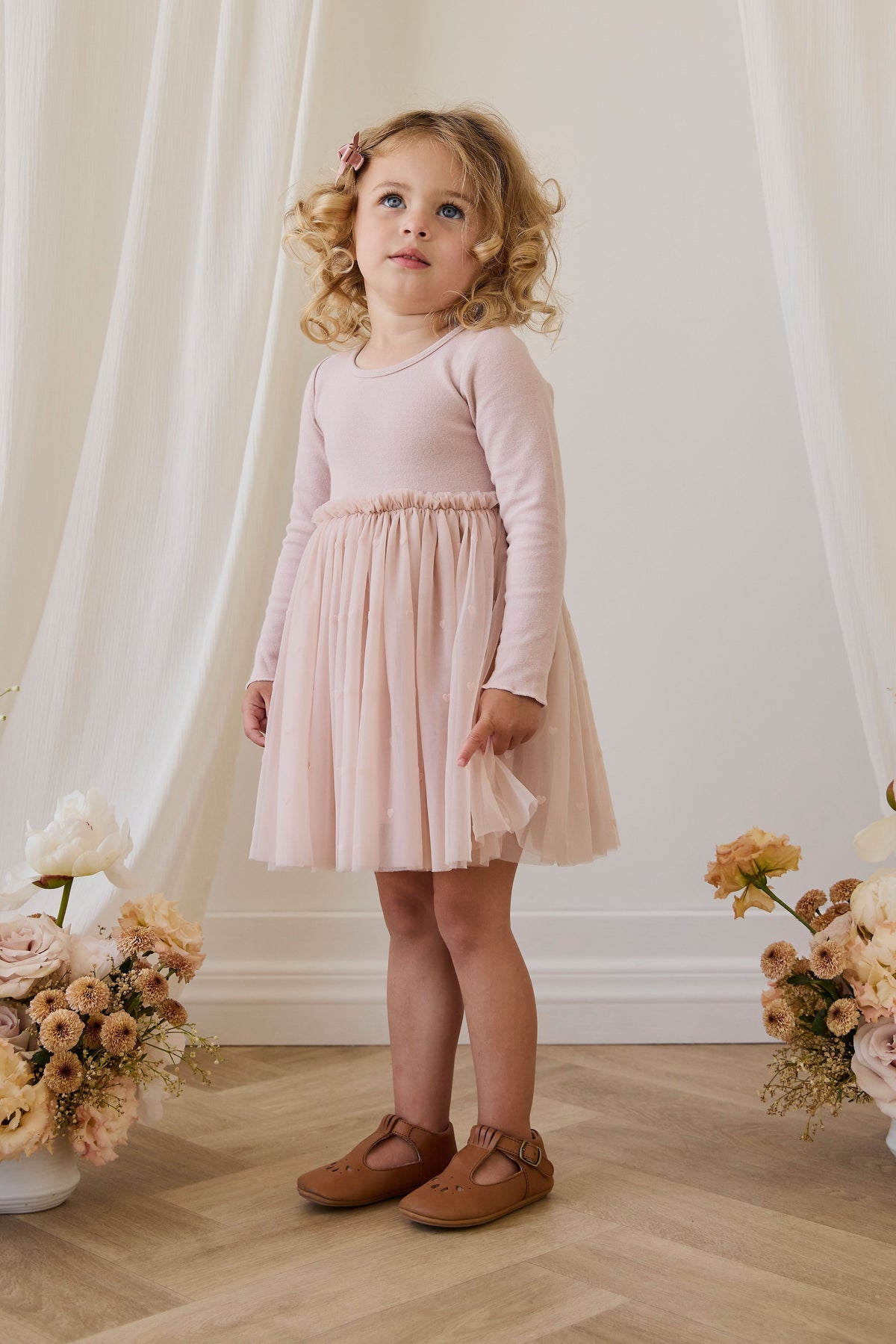 Anna Tule Jurkje - Petite Heart Rosie - Arlina kinderkleding