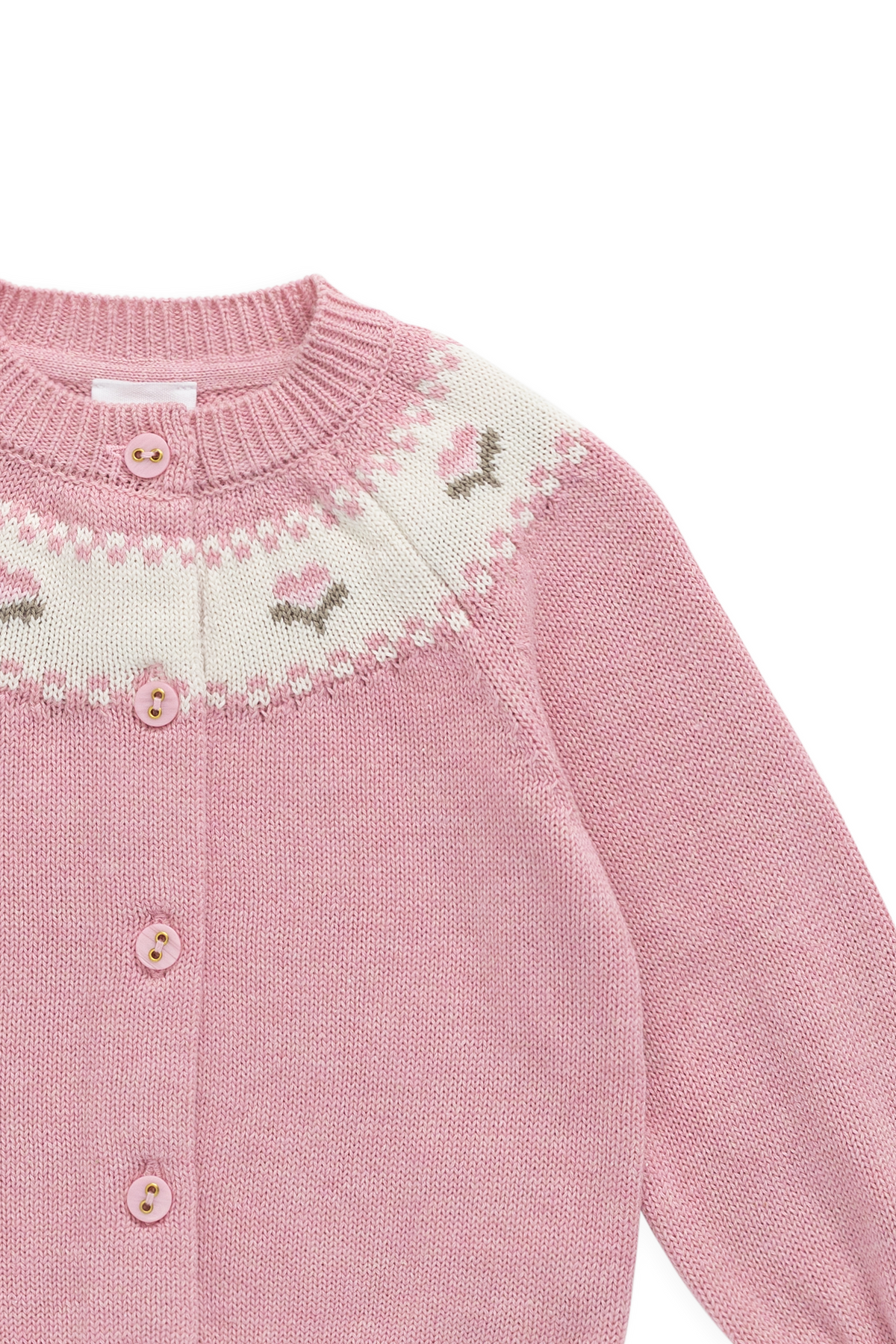 Annette Vest - Annette Jacquard - Pink Flutter Marle - Arlina kinderkleding