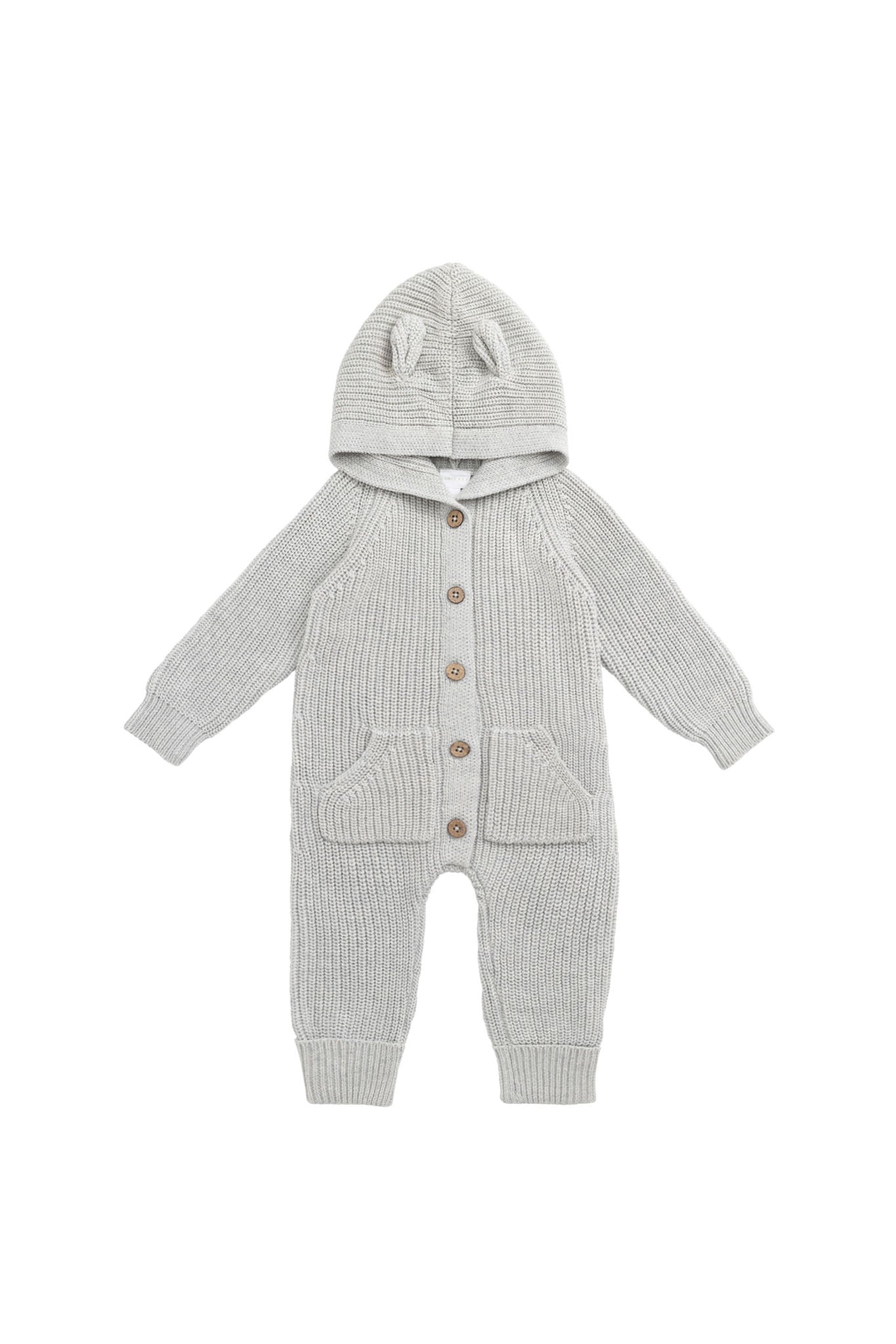Bear Gebreid Pakje - Light Grey Marle