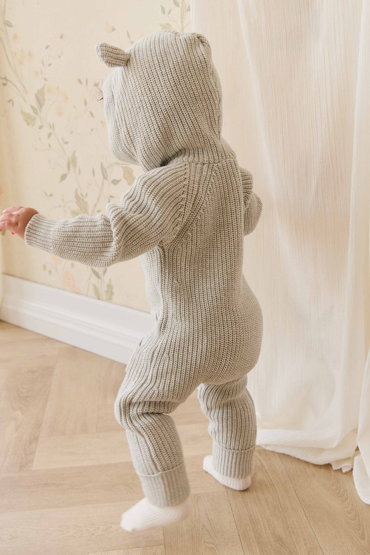 Bear Gebreid Pakje - Light Grey Marle - Arlina kinderkleding