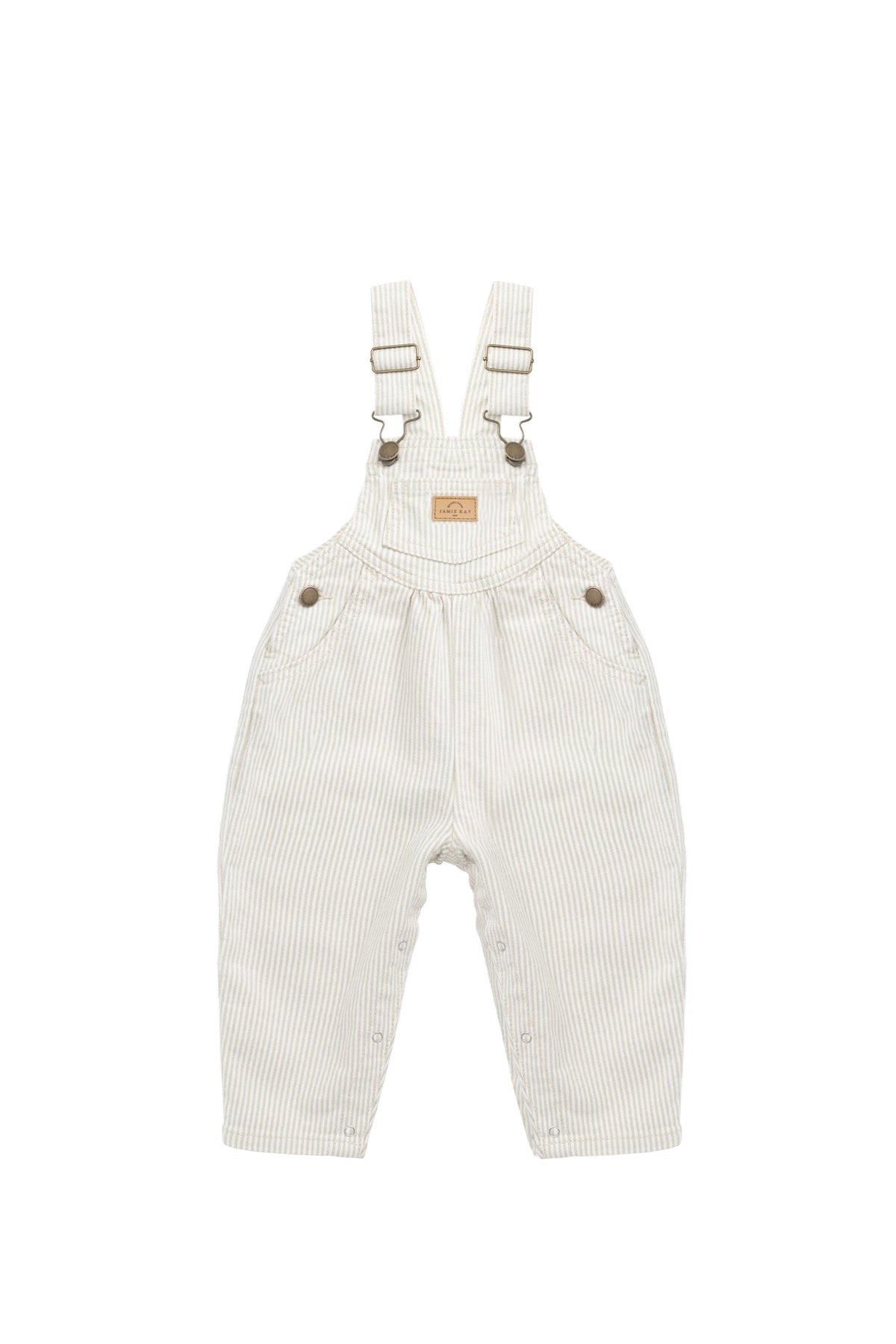 Cecil Tuinbroek - Fine Vertical Stripe Sandy Brown/Cloud - Arlina kinderkleding - detail