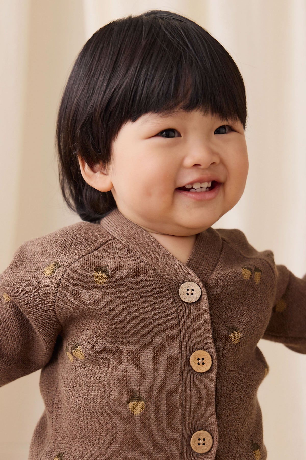 Easton Vest - Forest Acorns Toasted Marle - Arlina kinderkleding - hoofdfoto