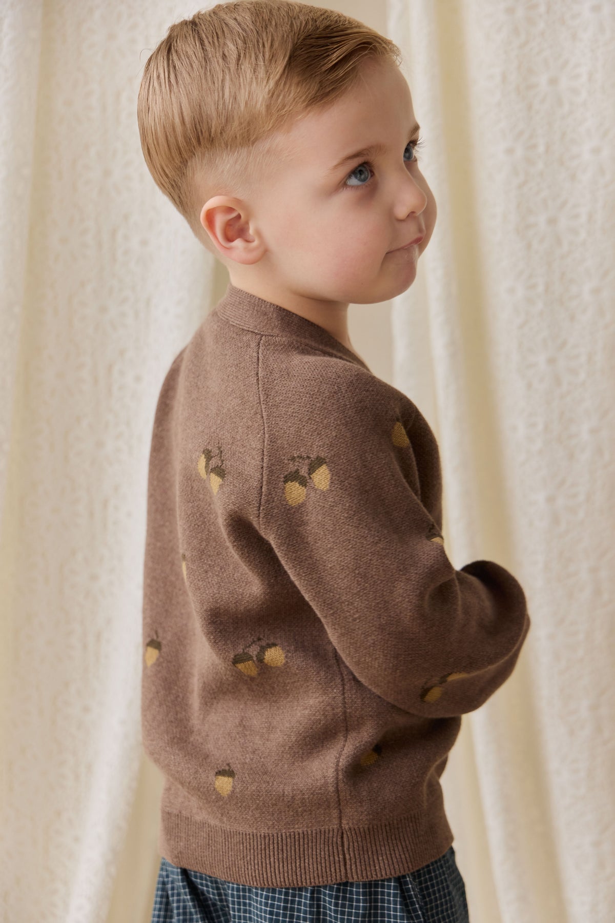 Easton Vest - Forest Acorns Toasted Marle - Arlina kinderkleding