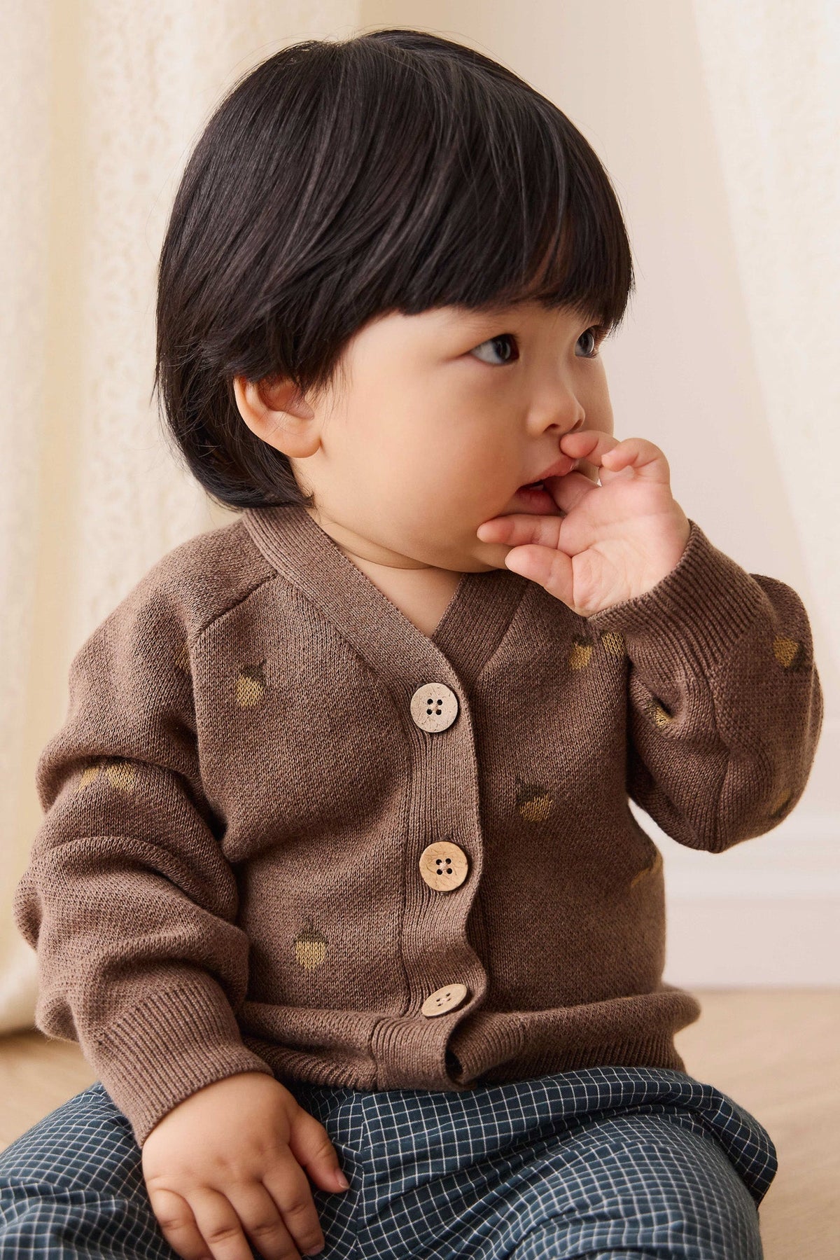 Easton Vest - Forest Acorns Toasted Marle - Arlina kinderkleding