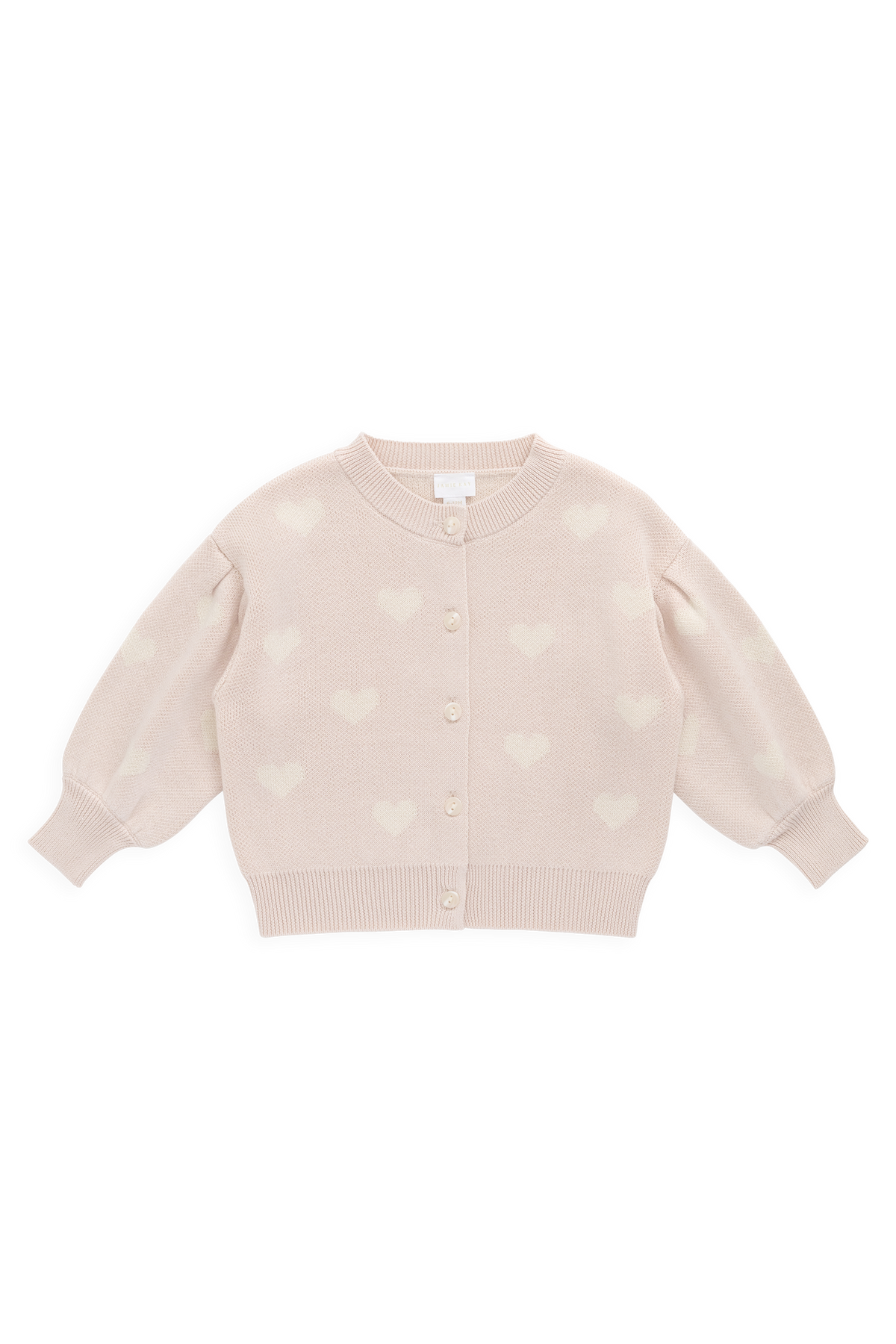 Kayla Vest - Kylie Heart Jacquard Morganite - Arlina kinderkleding - detail