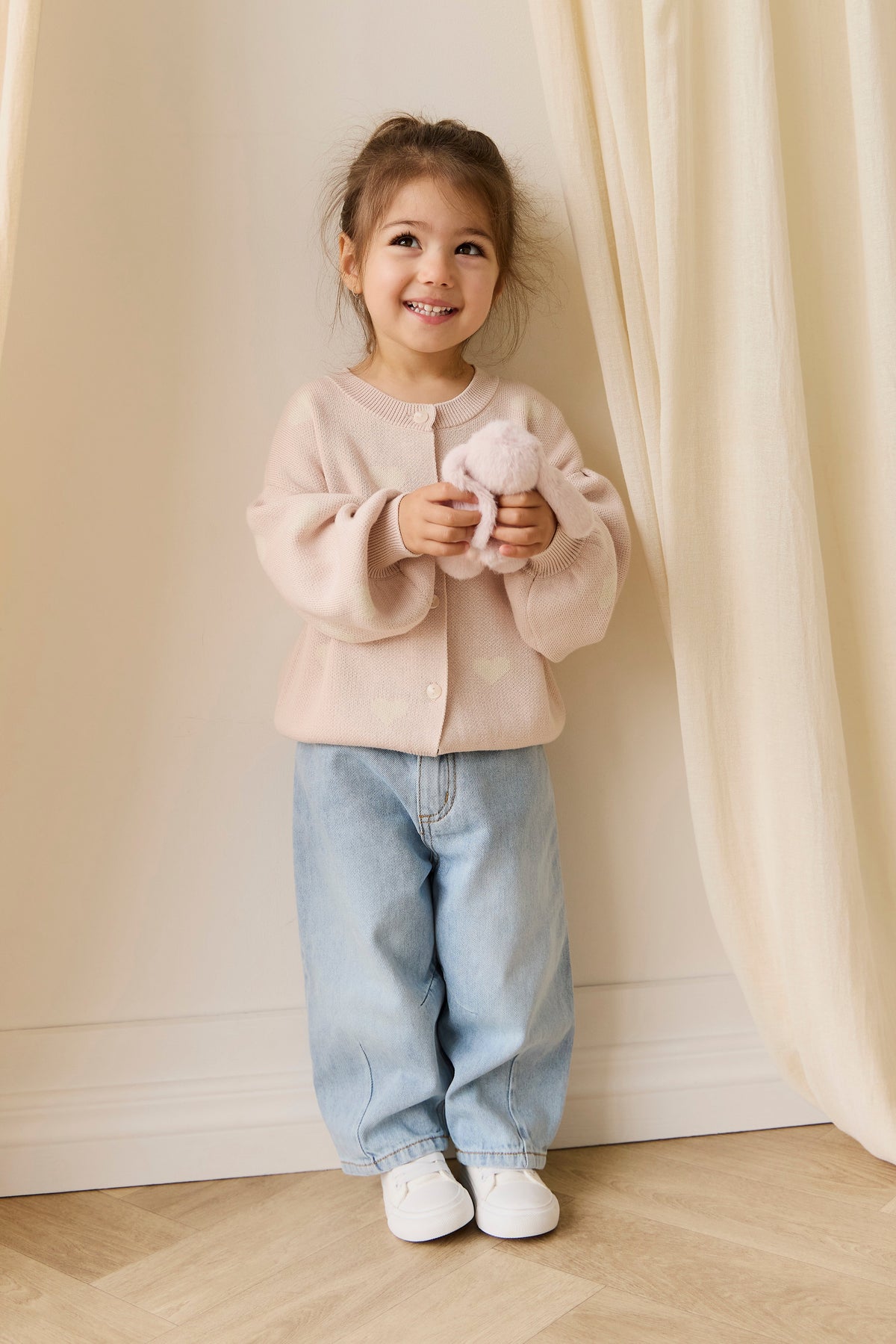 Kayla Vest - Kylie Heart Jacquard Morganite - Arlina kinderkleding