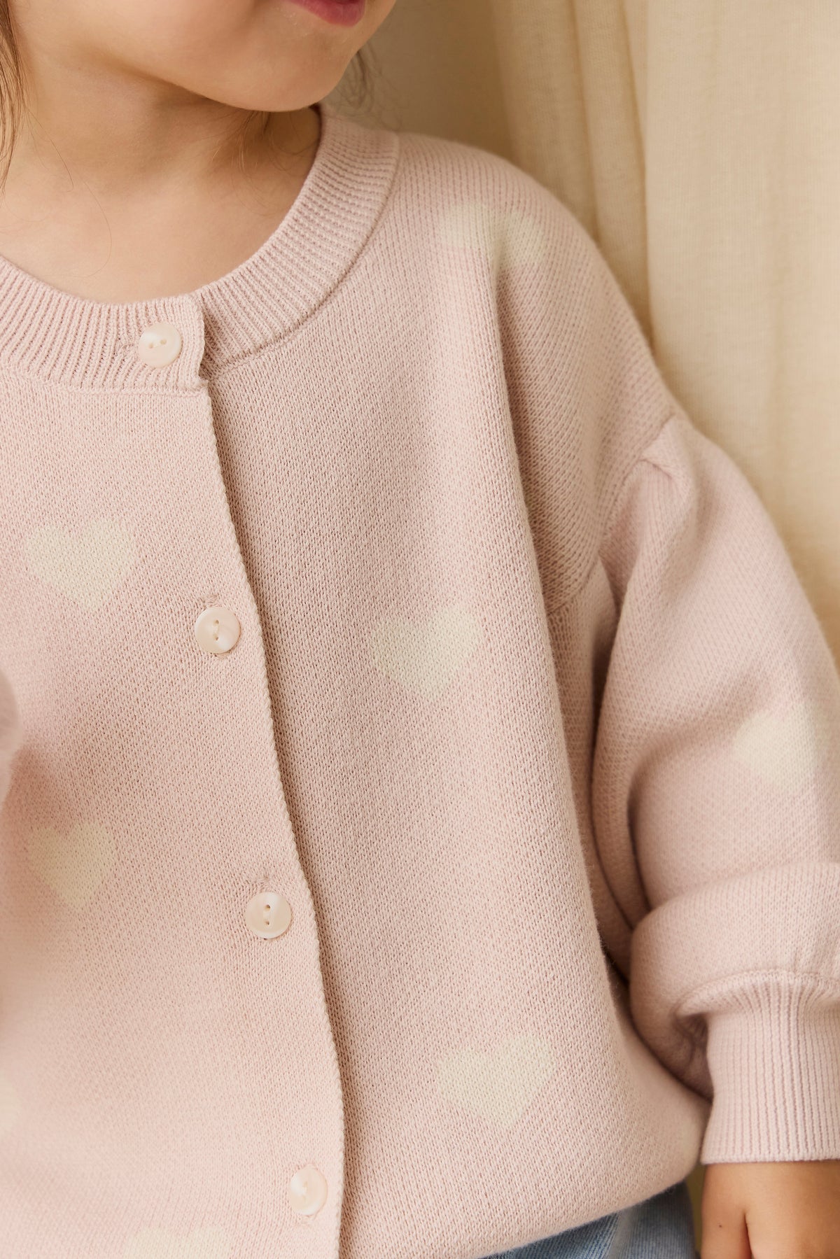 Kayla Vest - Kylie Heart Jacquard Morganite - Arlina kinderkleding