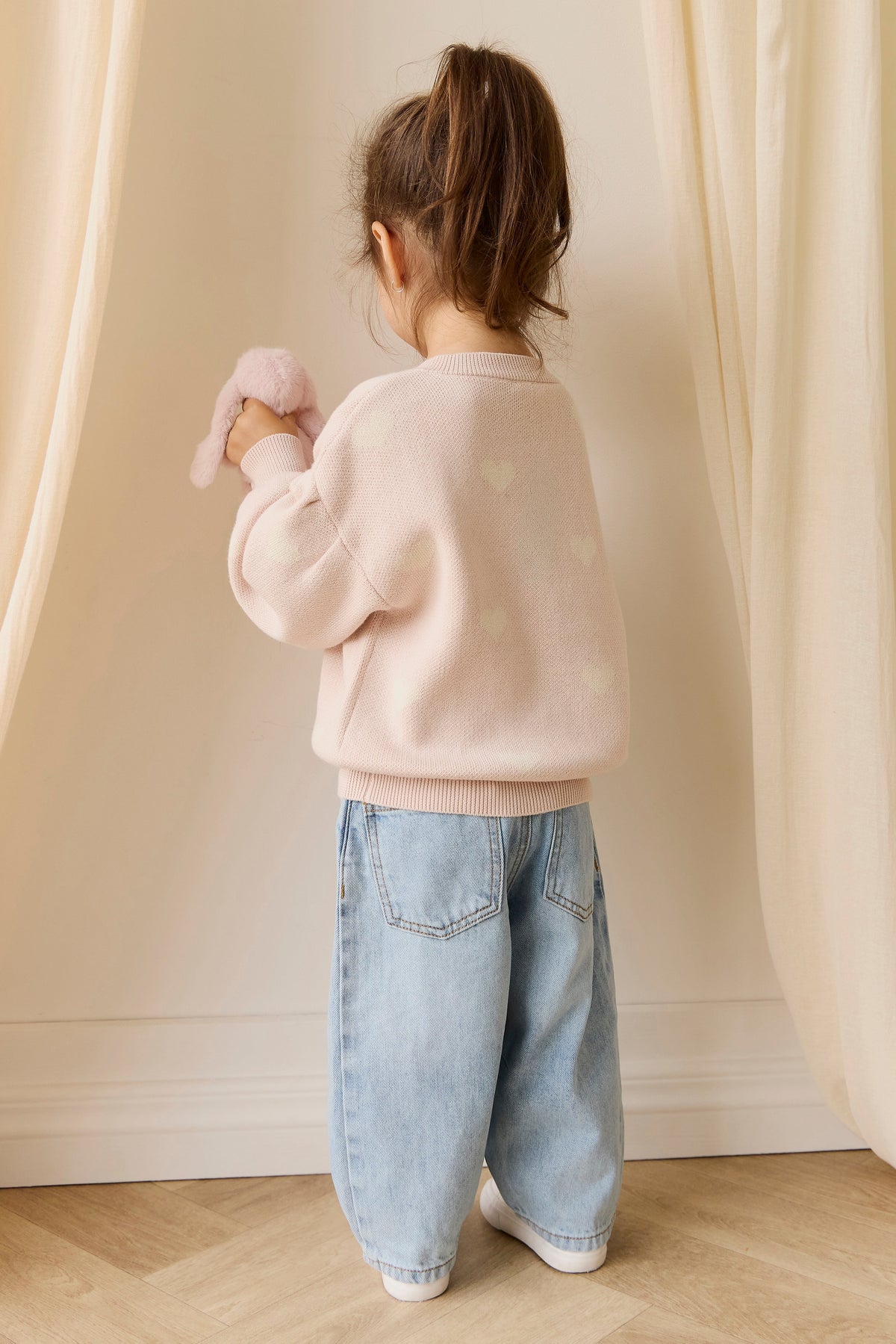 Kayla Vest - Kylie Heart Jacquard Morganite - Arlina kinderkleding