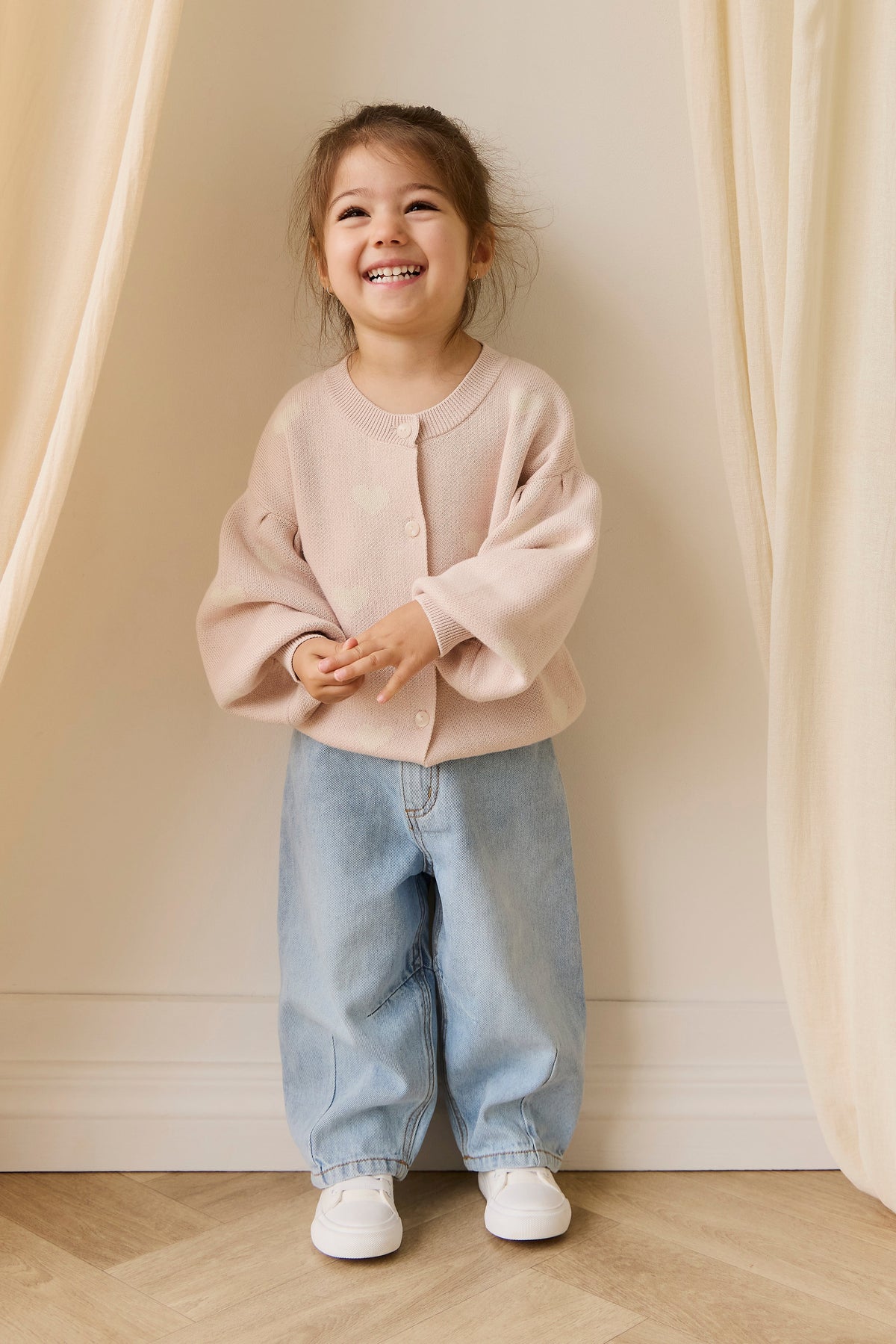 Kayla Vest - Kylie Heart Jacquard Morganite - Arlina kinderkleding