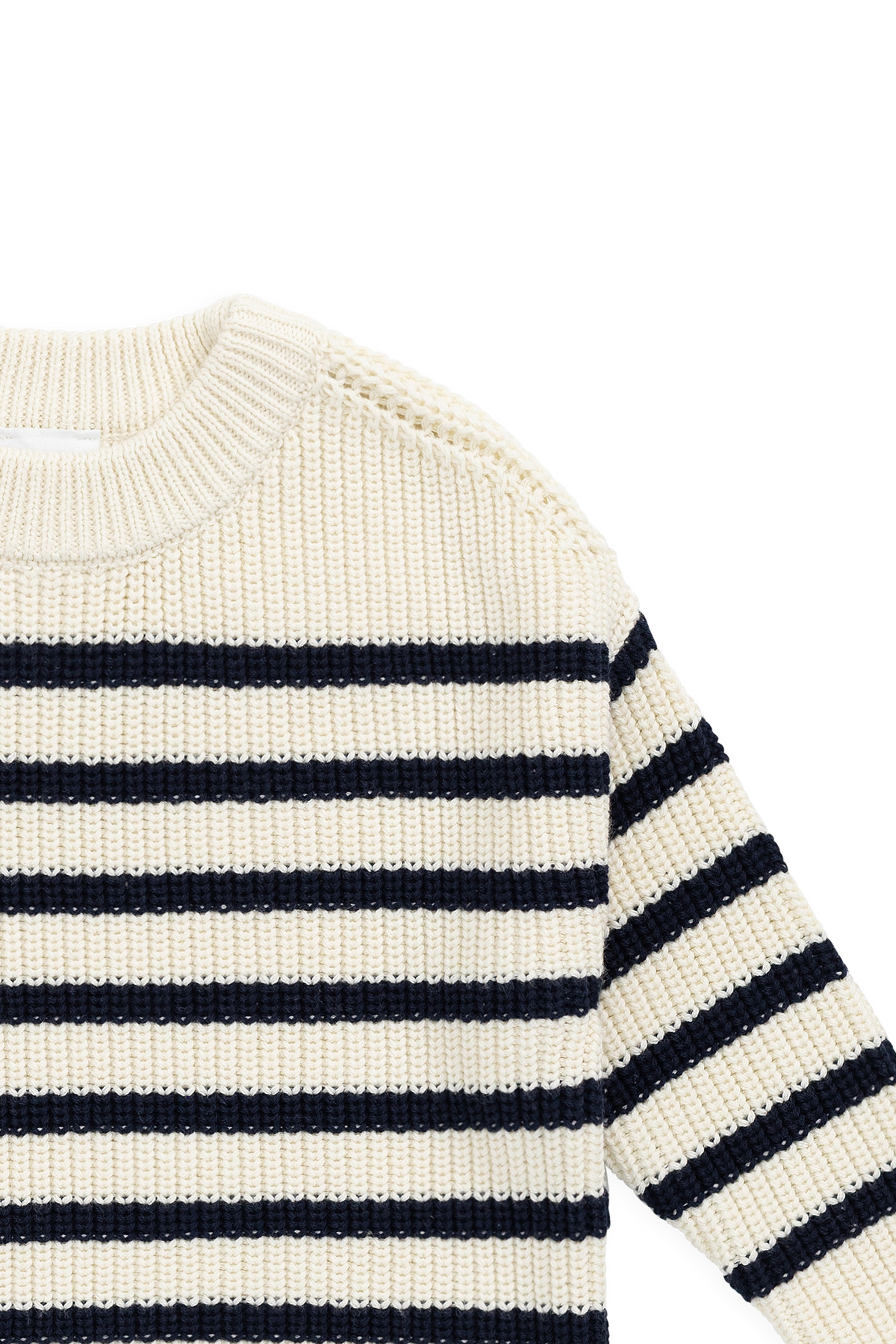 Lawrence Gebreide Trui - Lawrence Stripe Cloud/Eclipse - Arlina kinderkleding