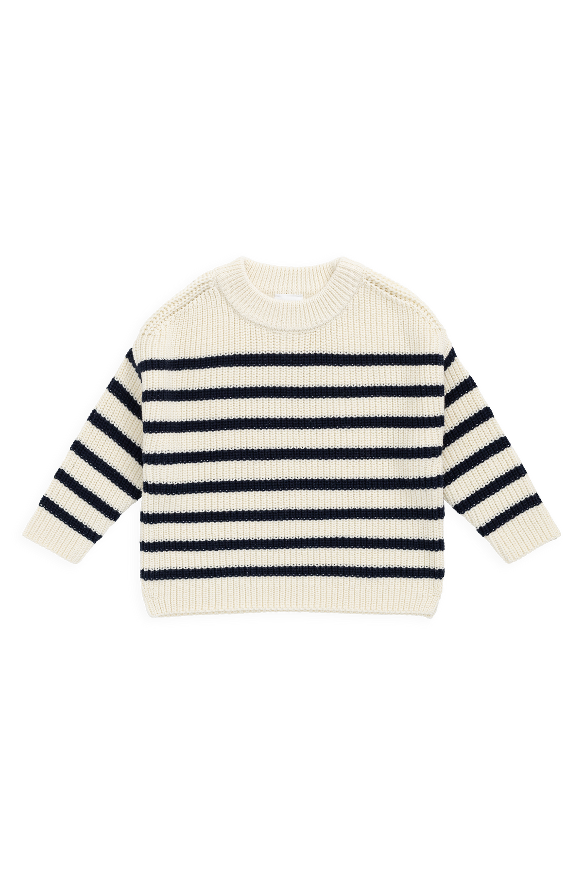 Lawrence Gebreide Trui - Lawrence Stripe Cloud/Eclipse - Arlina kinderkleding - detail