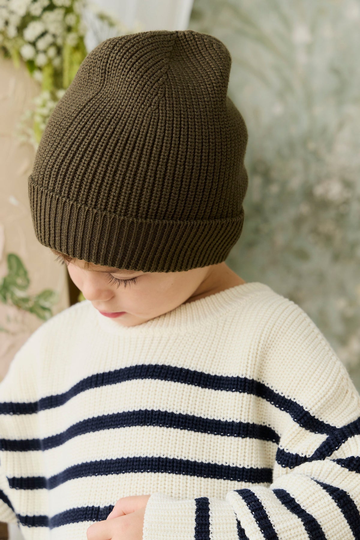 Lawrence Gebreide Trui - Lawrence Stripe Cloud/Eclipse - Arlina kinderkleding