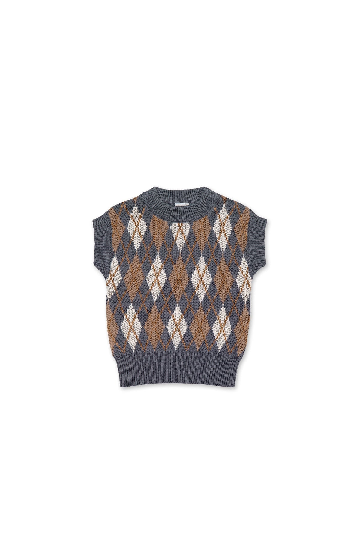Marcus Gebreid Vest - Marcus Jacquard Arctic - Arlina kinderkleding - detail