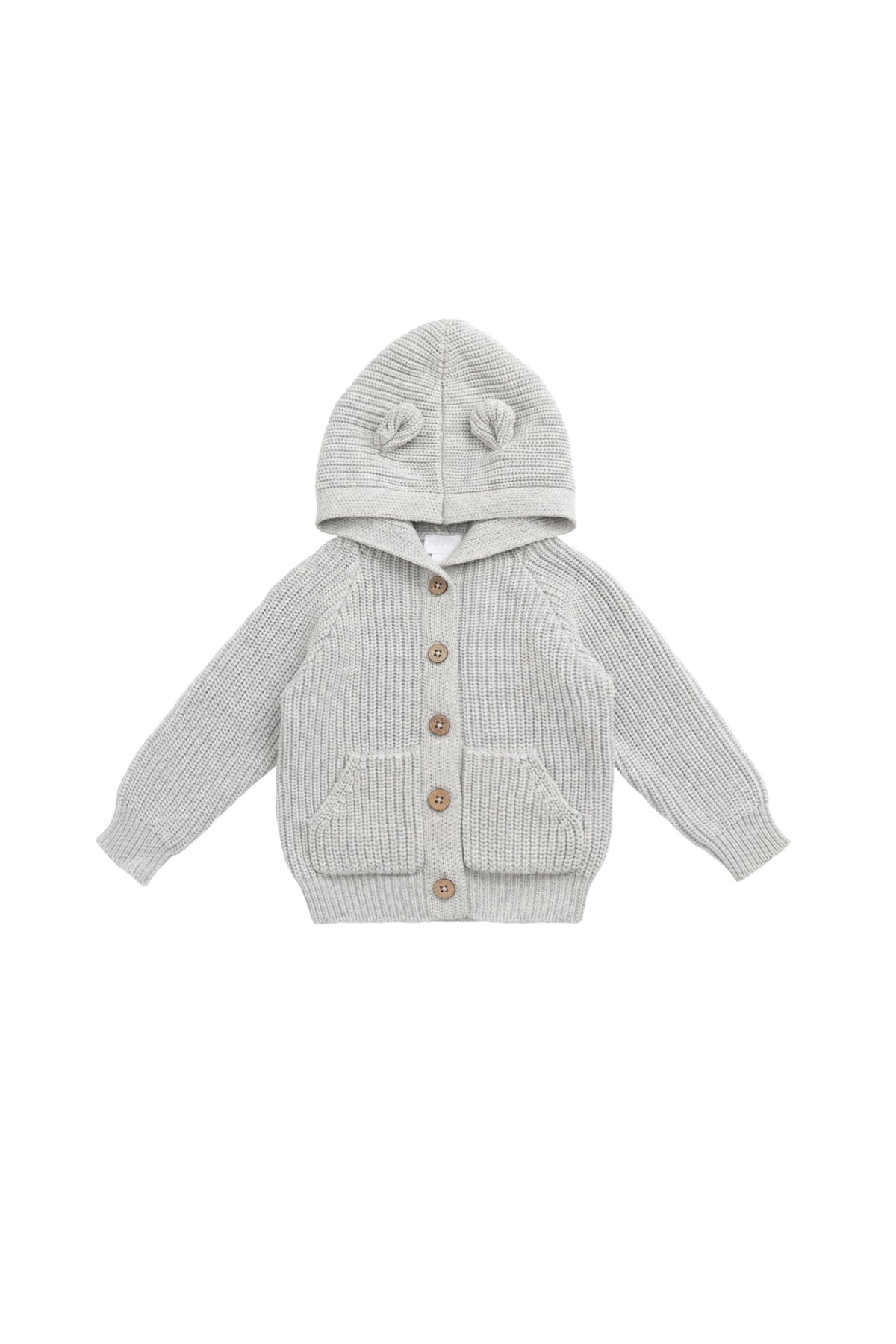 OG Bear Knit - Light Grey Marle - Arlina kinderkleding - detail
