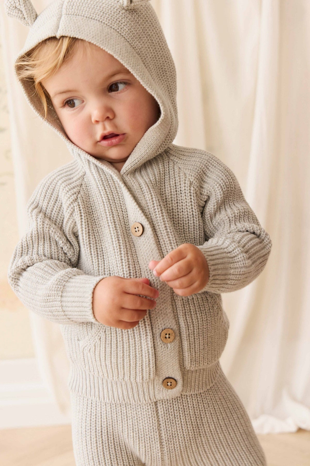 OG Bear Knit - Light Grey Marle - Arlina kinderkleding