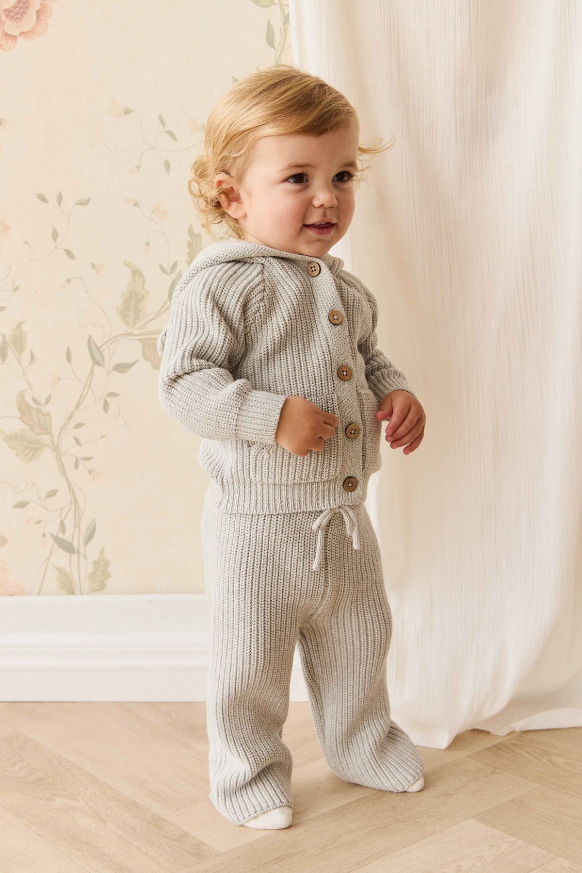 OG Bear Knit - Light Grey Marle - Arlina kinderkleding