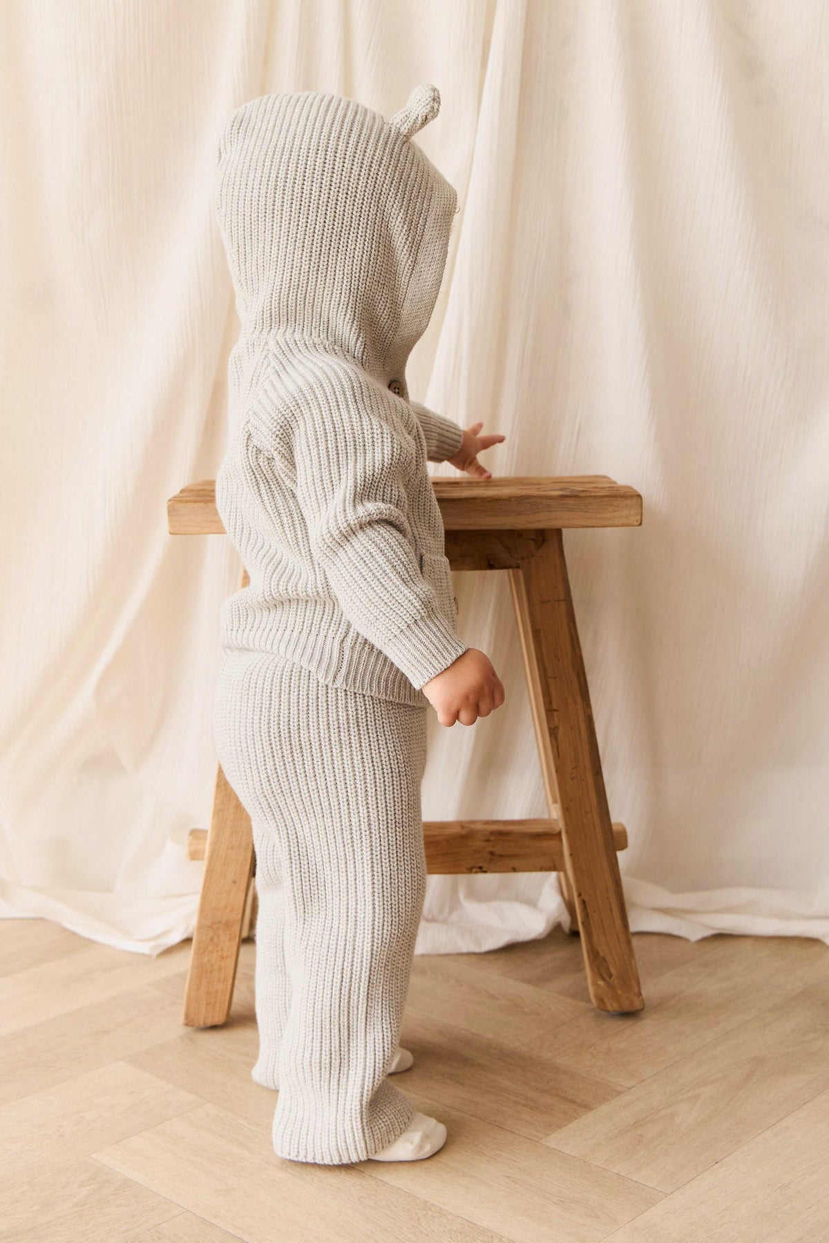 OG Bear Knit - Light Grey Marle - Arlina kinderkleding