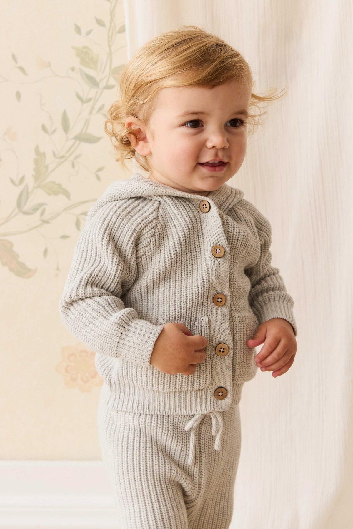 OG Bear Knit - Light Grey Marle - Arlina kinderkleding