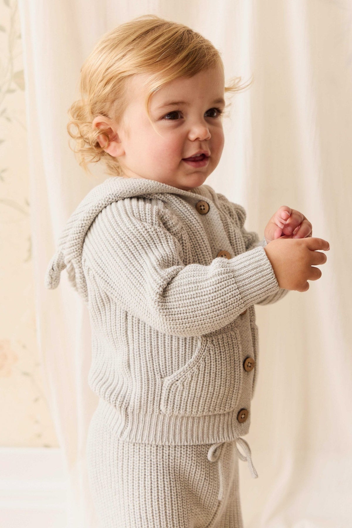 OG Morgan Gebreide Broek - Light Grey Marle - Arlina kinderkleding