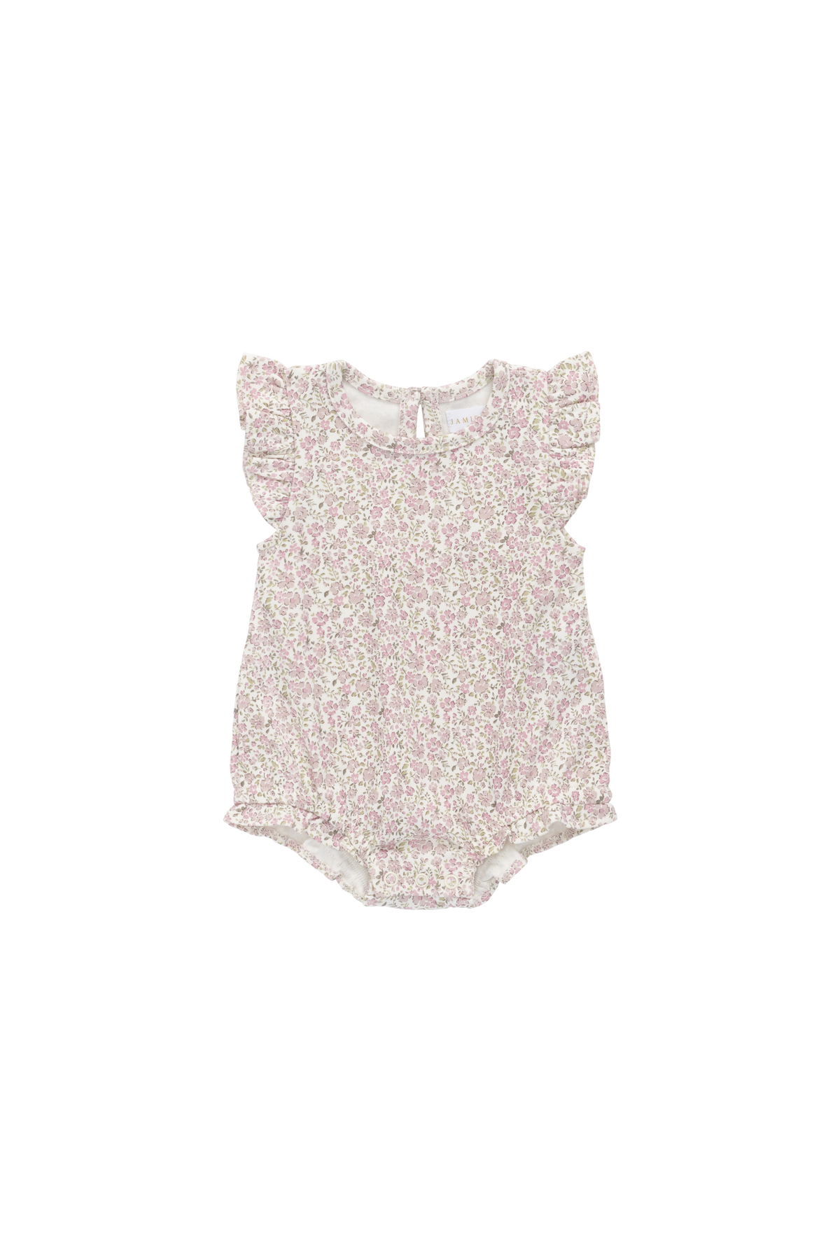 Biologisch Katoenen Adrienne Speelpakje - Tully Mauve - Arlina kinderkleding - detail