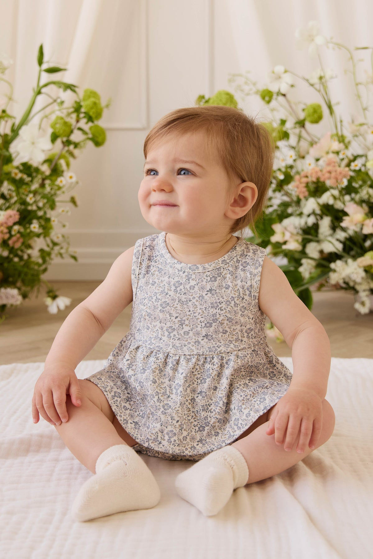 Biologisch Katoenen Adrienne Top - Tully Grey - Arlina kinderkleding - detail