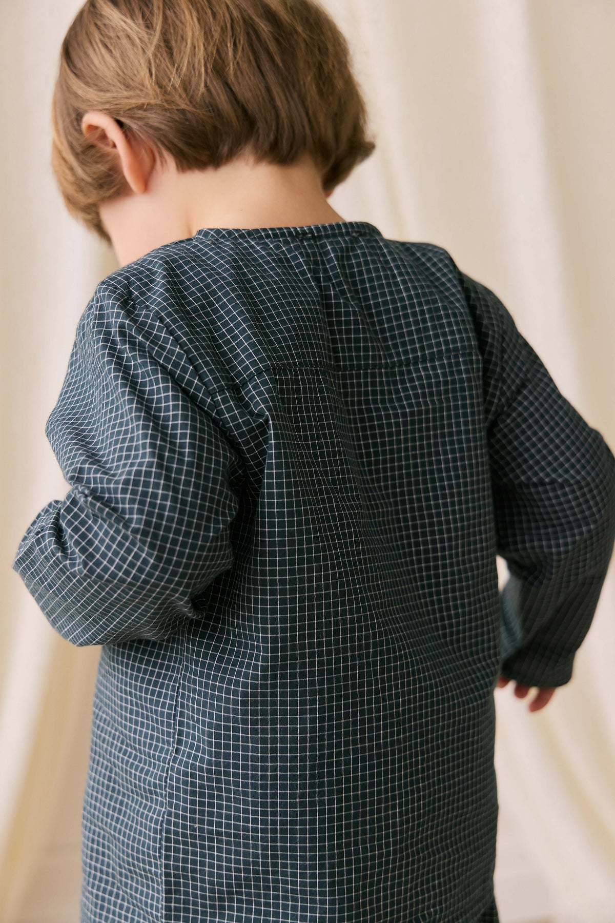 Biologisch Katoenen Albie Top - Forest Grid - Arlina kinderkleding