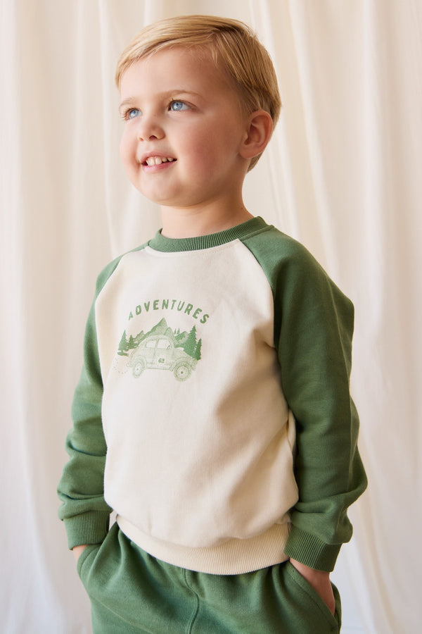 Biologisch Katoenen Alden Sweater - Adventure Buggy Snow Pea