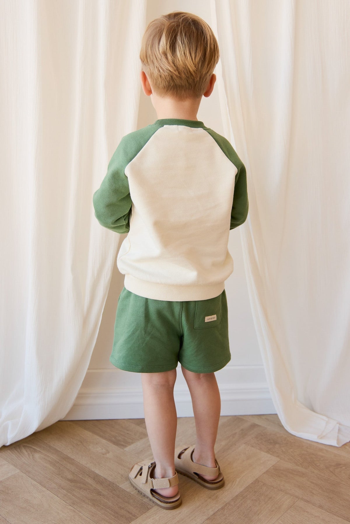 Biologisch Katoenen Alden Sweater - Adventure Buggy Snow Pea - Arlina kinderkleding