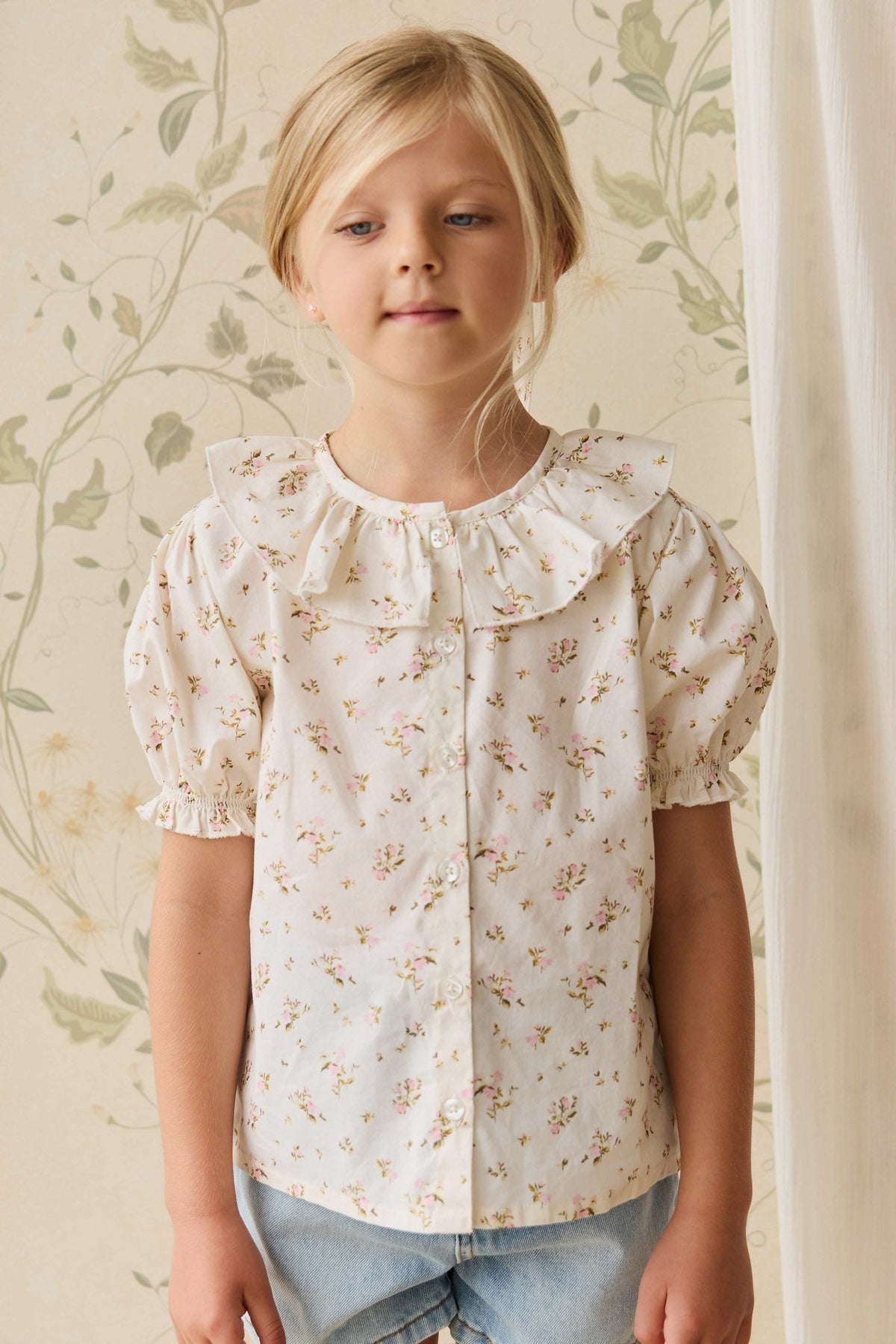 Biologisch Katoenen Alora Top - Bianca Antique - Arlina kinderkleding