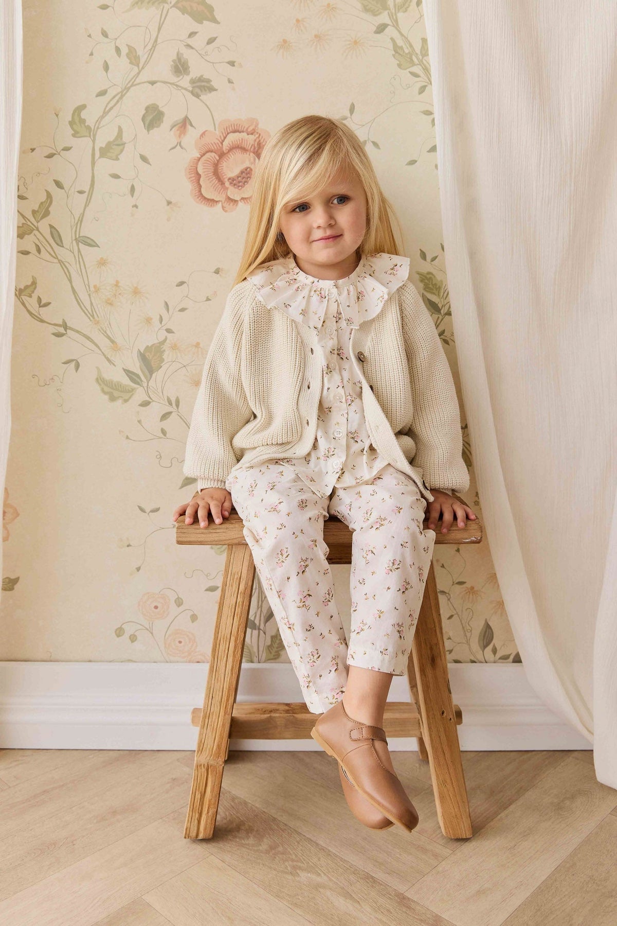 Biologisch Katoenen Alora Top - Bianca Antique - Arlina kinderkleding