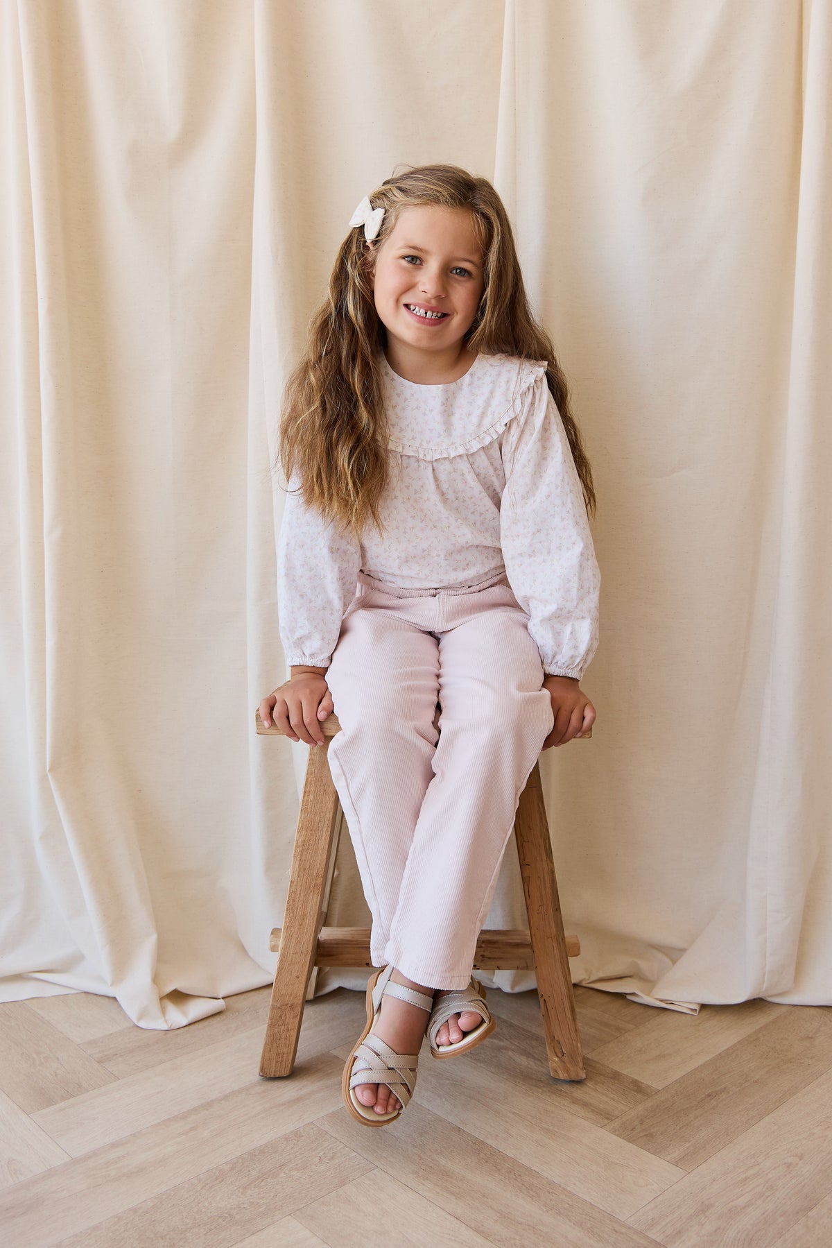 Biologisch Katoenen Amira Blouse - Aries Mauve - Arlina kinderkleding - hoofdfoto