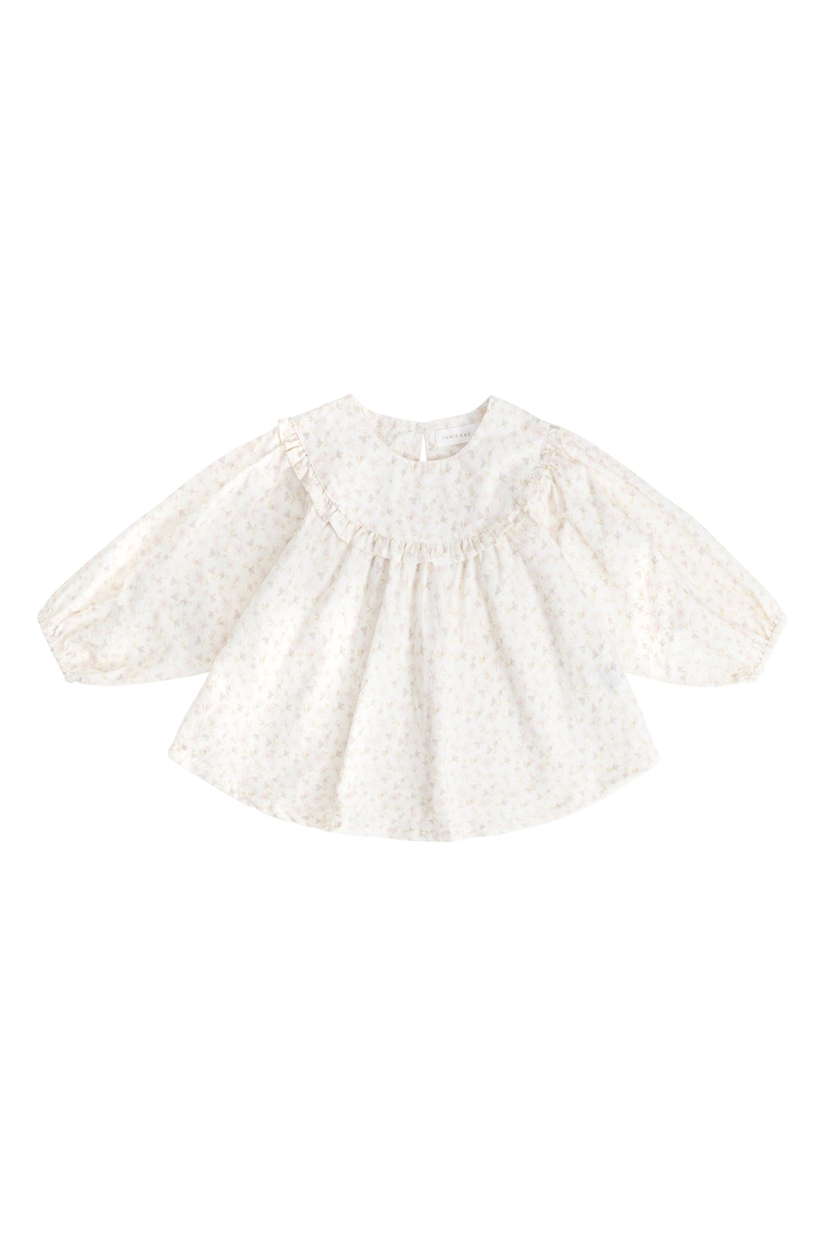 Biologisch Katoenen Amira Blouse - Aries Mauve - Arlina kinderkleding - detail