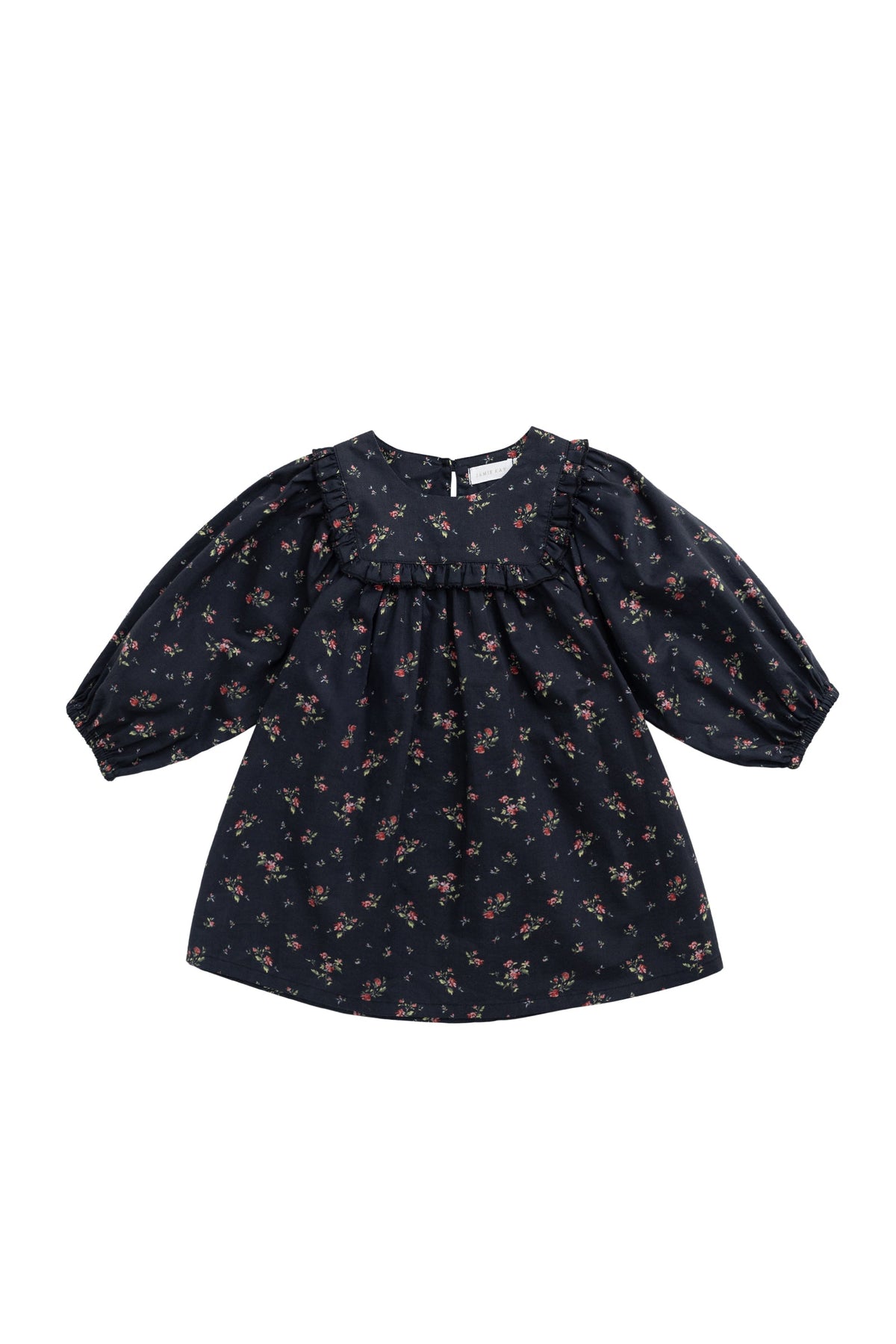 Biologisch Katoenen Amira Jurkje - Bianca Noir - Arlina kinderkleding - detail