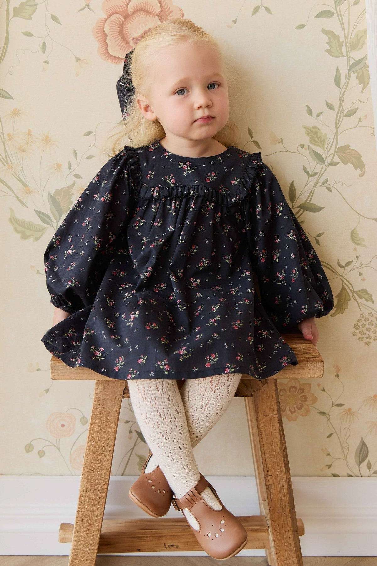 Biologisch Katoenen Amira Jurkje - Bianca Noir - Arlina kinderkleding