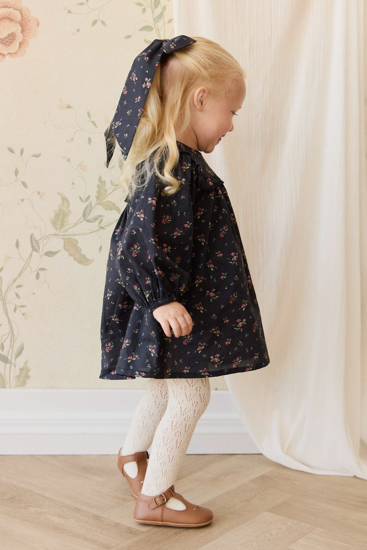 Biologisch Katoenen Amira Jurkje - Bianca Noir - Arlina kinderkleding